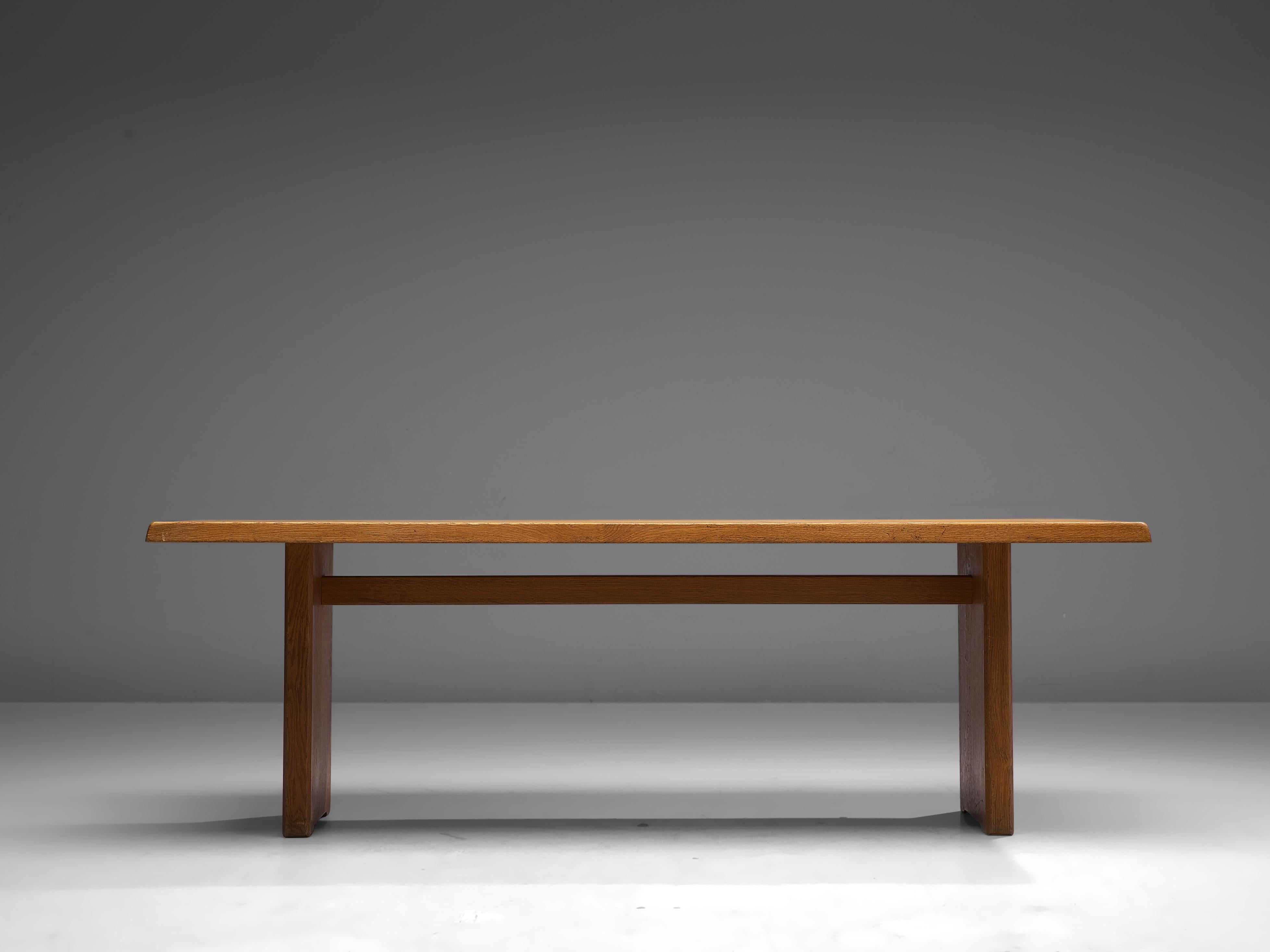 Pierre Chapo 'T14D' Dining Table in Solid Oak 3