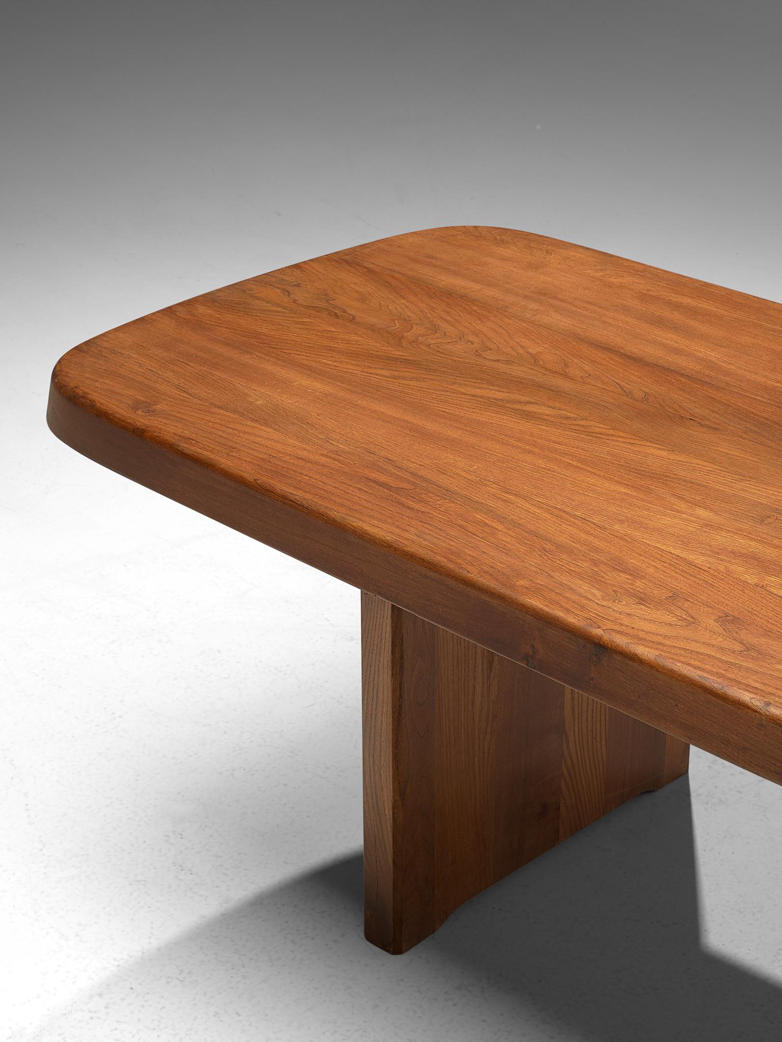 Late 20th Century Pierre Chapo T20A Dining Table in Solid Elm