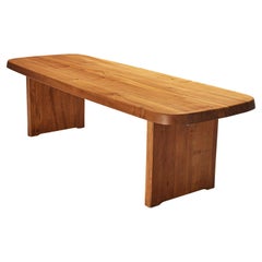 Pierre Chapo 'T20A' Dining Table in Solid Elm 