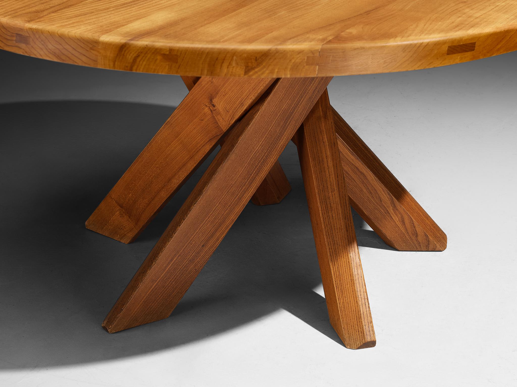 Mid-Century Modern Pierre Chapo 'T21 D' Dining Table For Sale
