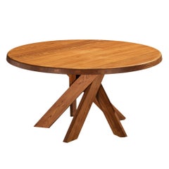 Pierre Chapo 'T21 D' Dining Table in Solid Elm