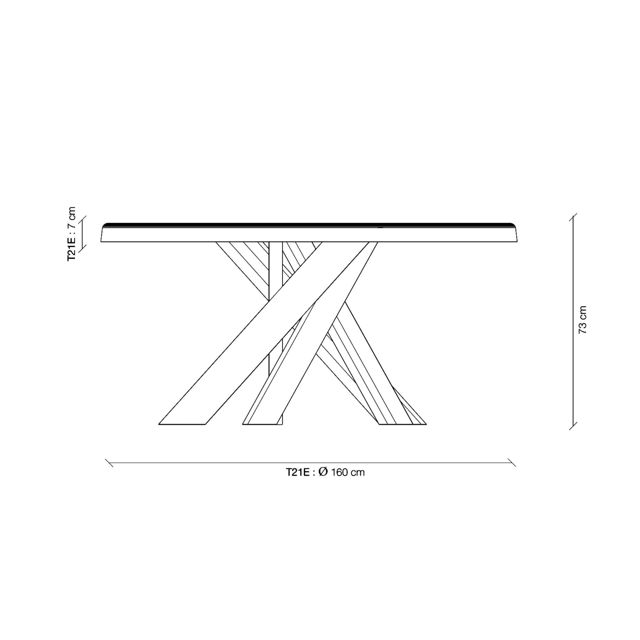 Table de salle à manger Pierre Chapo T21, fait à la main par Chapo Création, France Neuf - En vente à Amsterdam, NL