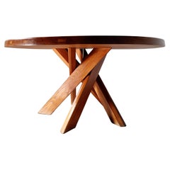 Pierre Chapo T21 Dining Table in Solid Elm, 1960s