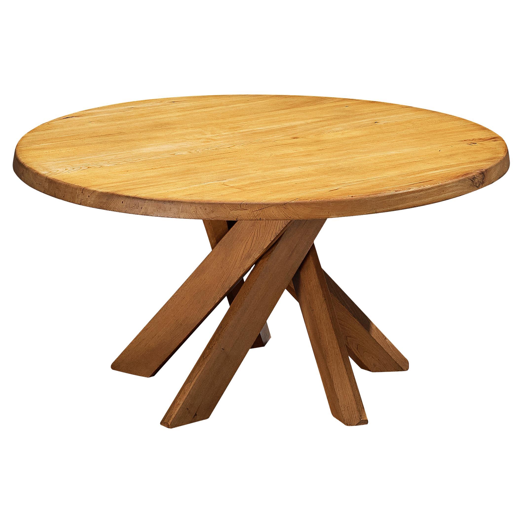 Pierre Chapo 'T21' Dining Table in Solid Elm