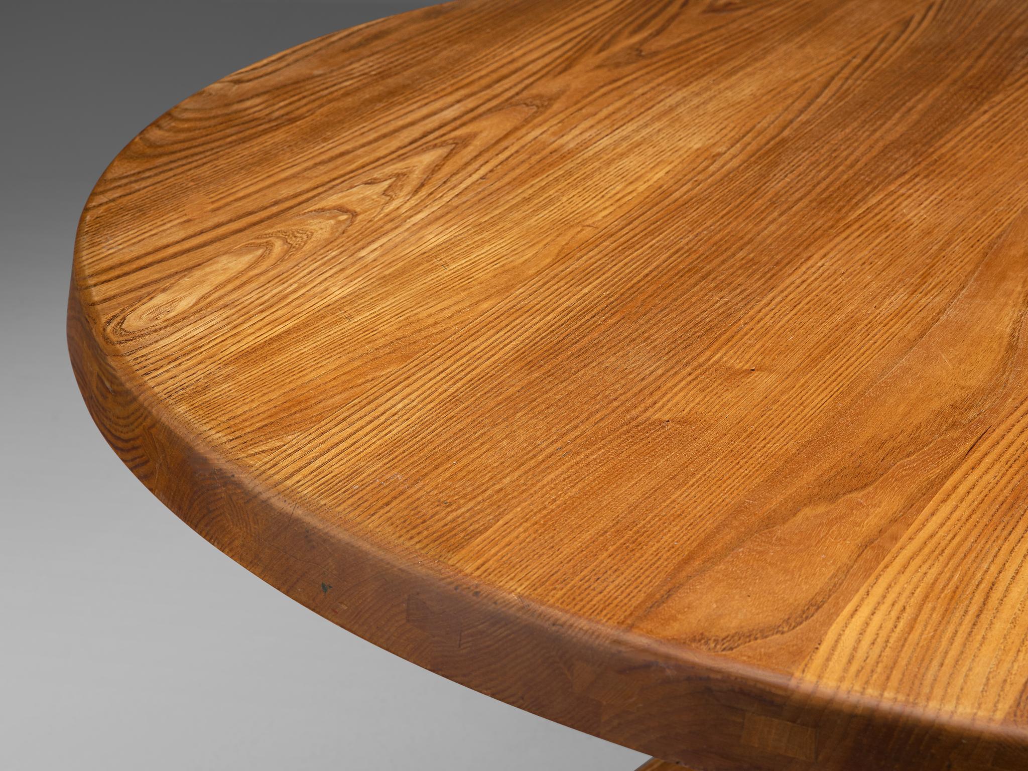 Mid-20th Century Pierre Chapo T21 Dining Table in Solid Elm