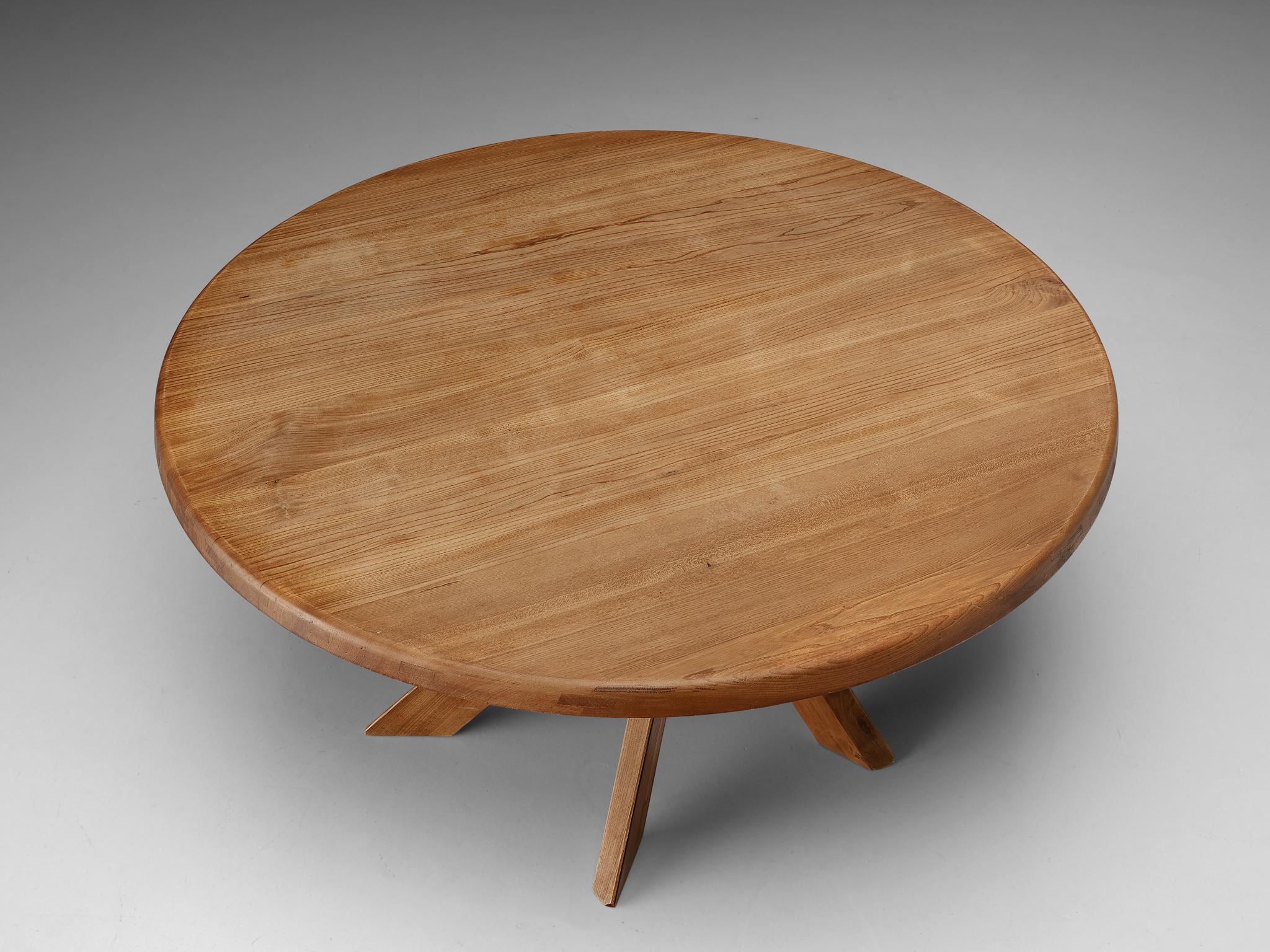 Pierre Chapo T21 Dining Table in Solid Elm 2