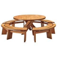 Pierre Chapo T21 Dining Table in Solid Elm