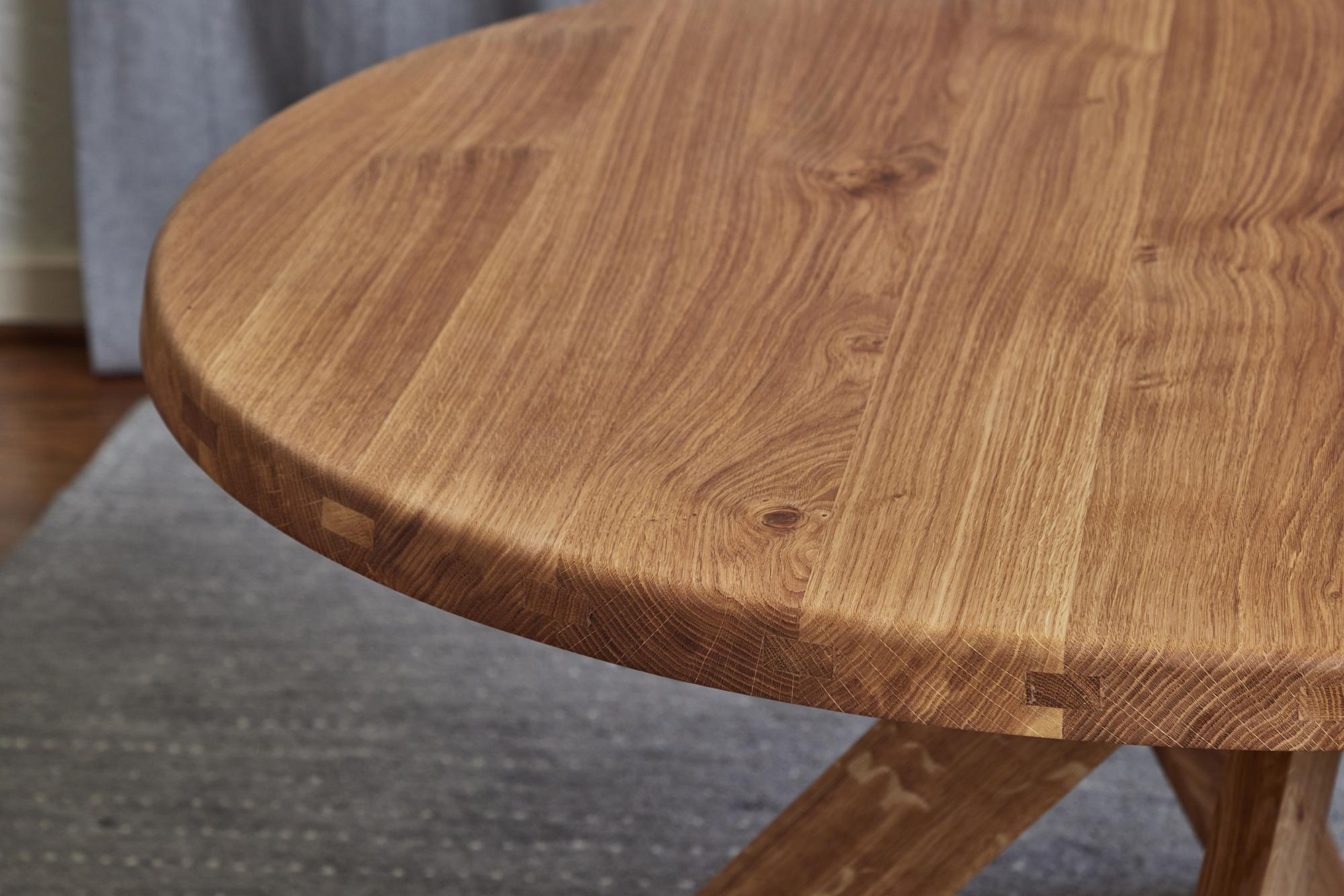 Pierre Chapo 'T21 Sfax' Table en bois de chêne massif fabriquée à la main pour Chapo Création en vente 7