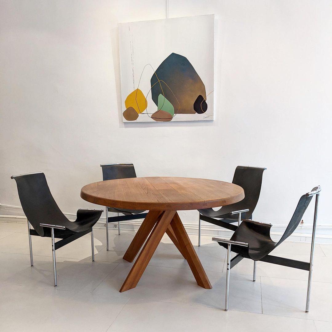 Huilé Pierre Chapo 'T21 Sfax' Table en bois de chêne massif fabriquée à la main pour Chapo Création en vente