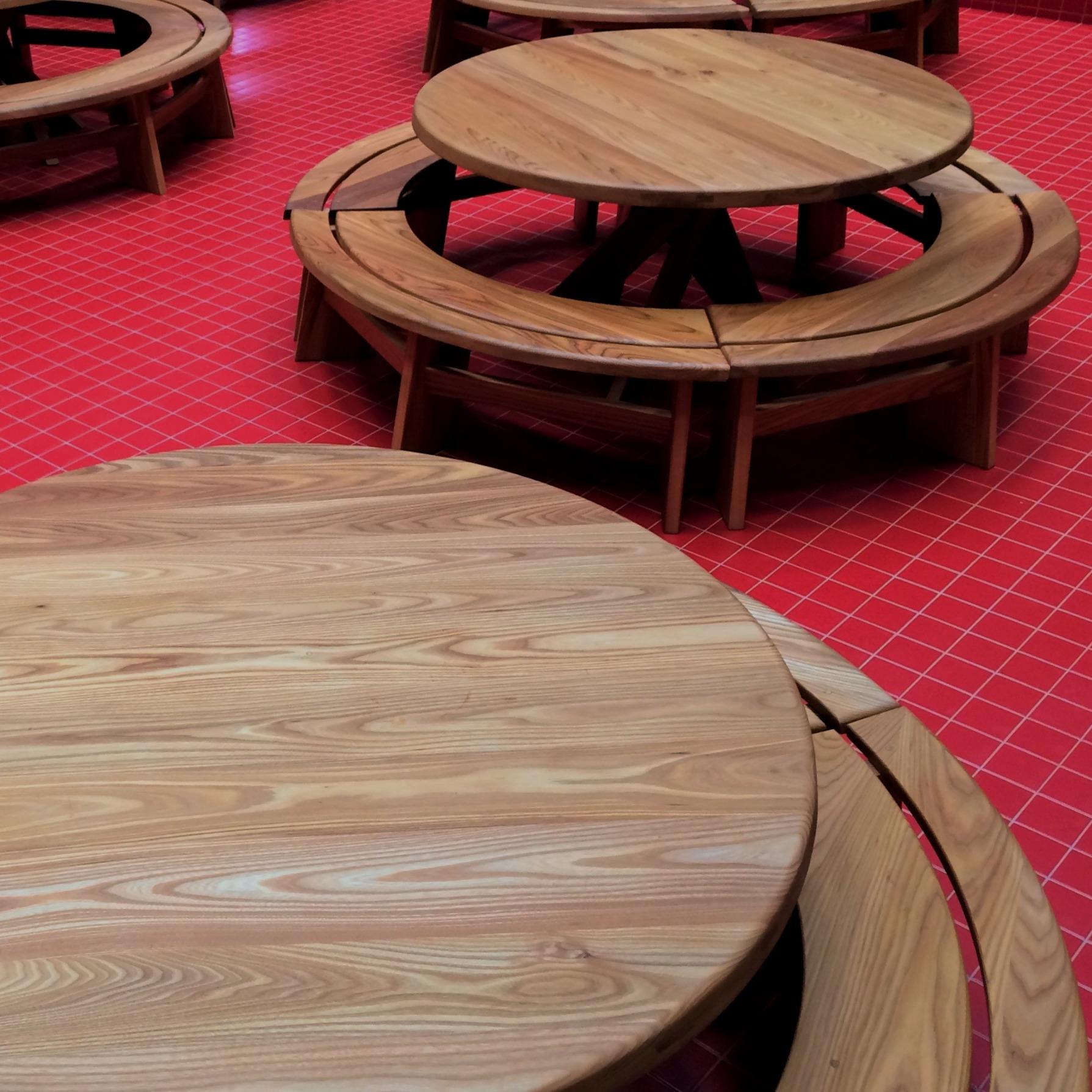 Pierre Chapo 'T21 Sfax' Table en bois de chêne massif fabriquée à la main pour Chapo Création en vente 3
