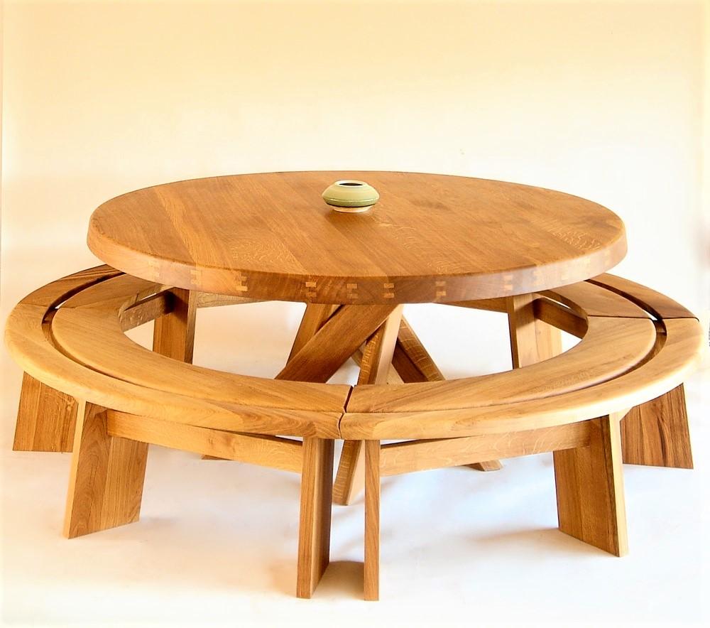 Pierre Chapo 'T21 Sfax' Handcrafted Solid Oak Wood Table for Chapo Création For Sale 4