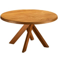 Pierre Chapo 'T21B' Dining Table in Solid Elm