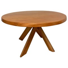 Pierre Chapo T21c "Sfax" Solid Elm Dining Table, France, 1970