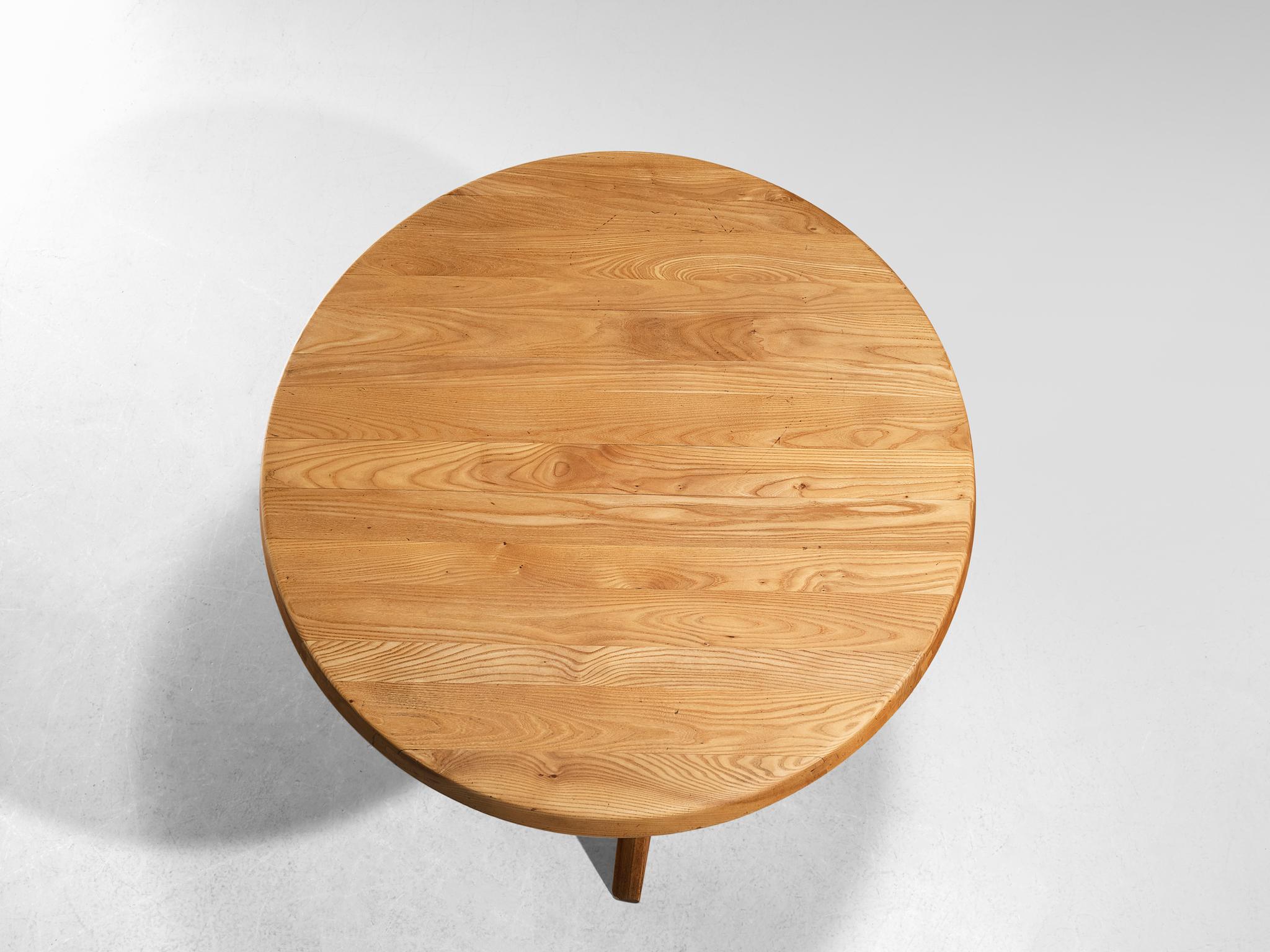 Early Pierre Chapo 'T21D' Dining Table in Solid Elm 1