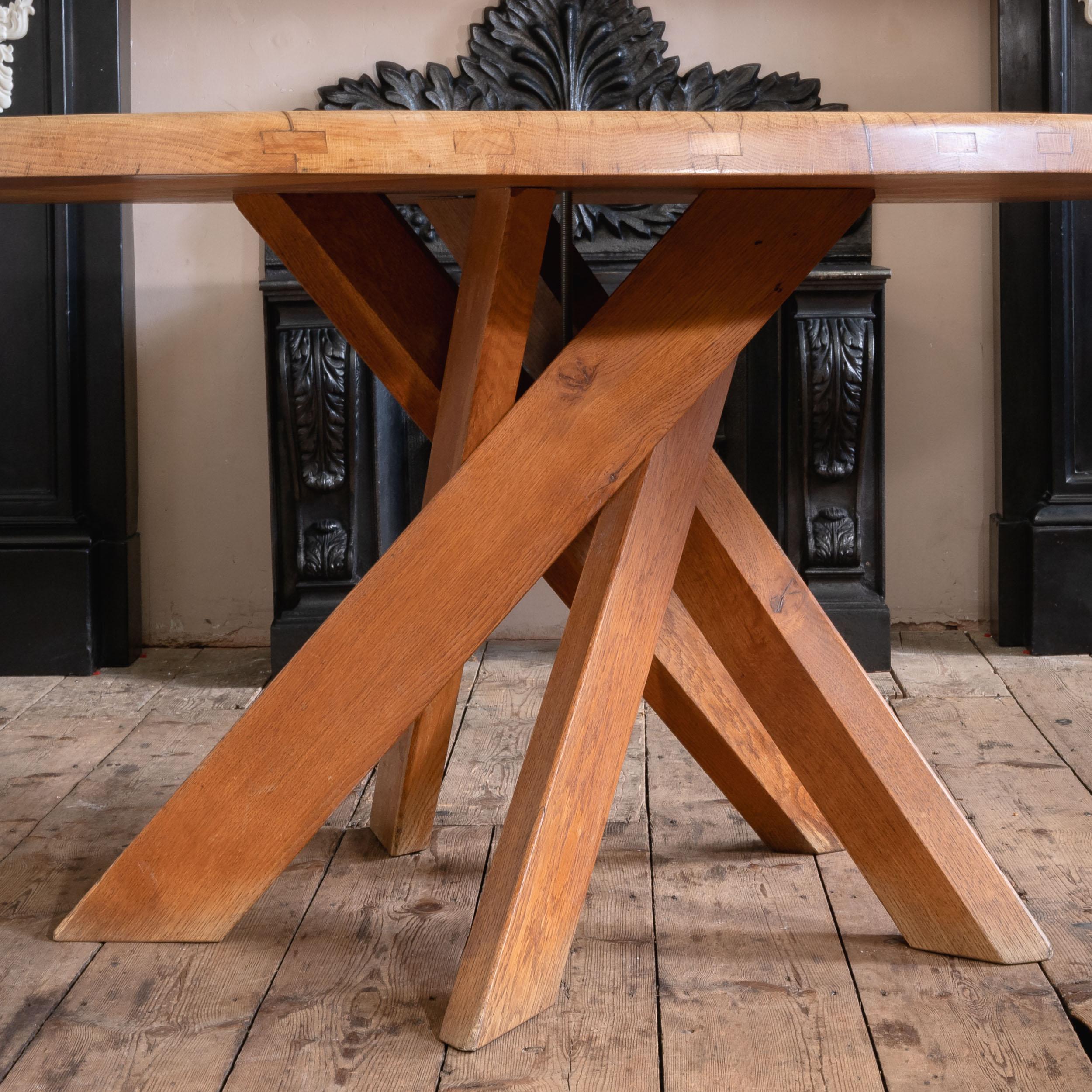 Pierre Chapo T21D Oak Dining Table en vente 6