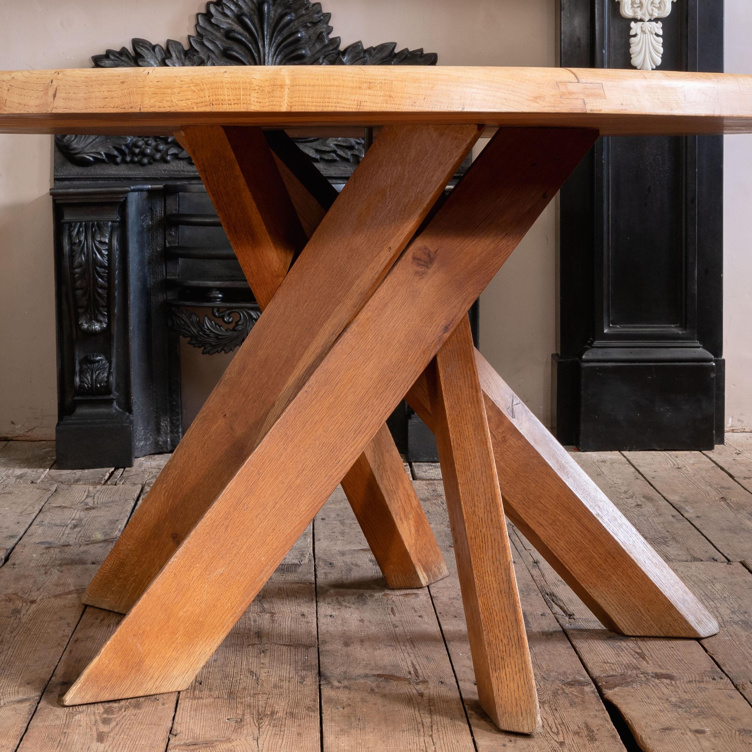 Pierre Chapo T21D Oak Dining Table en vente 7