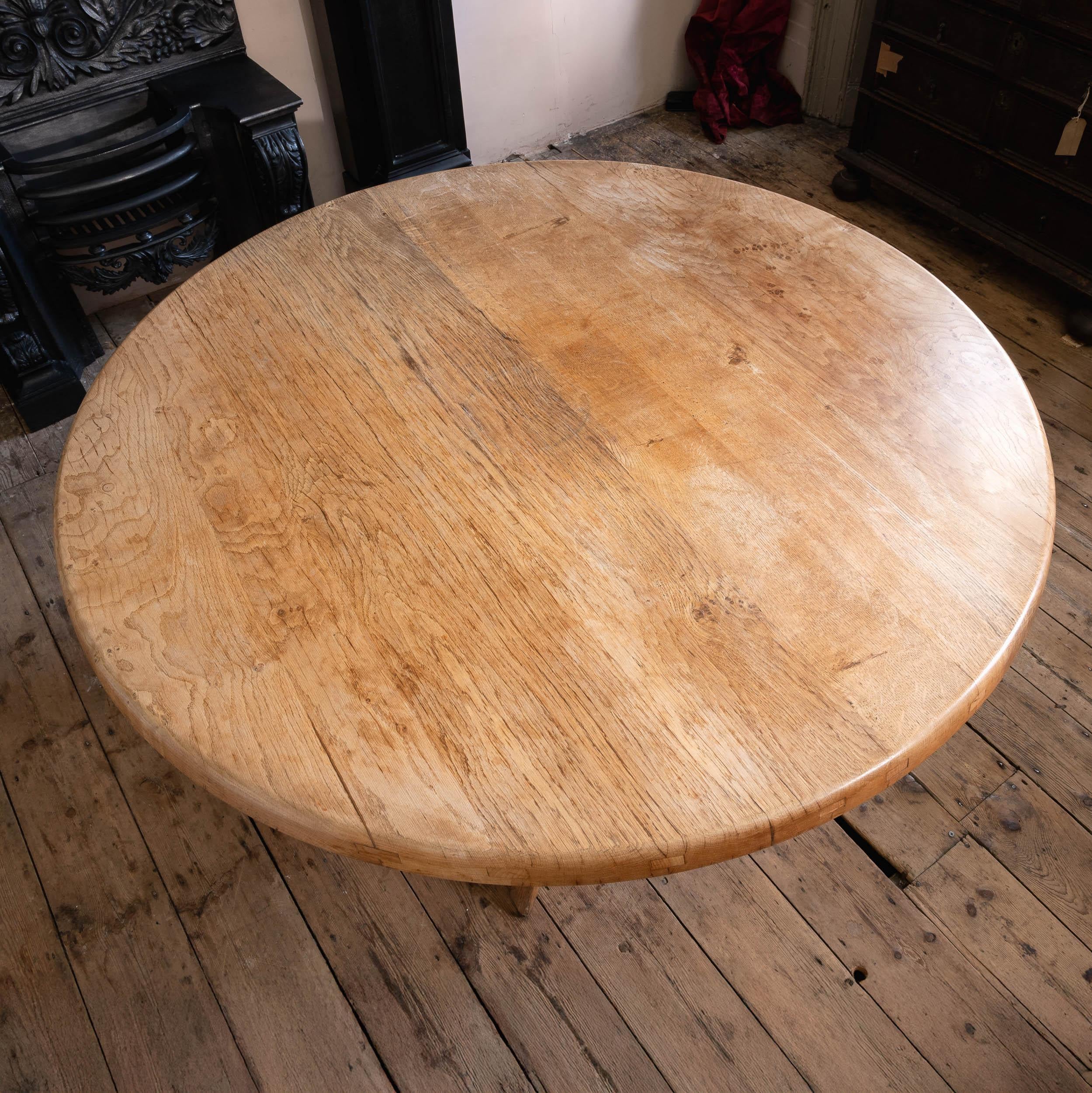 Pierre Chapo T21D Oak Dining Table Bon état - En vente à London, GB