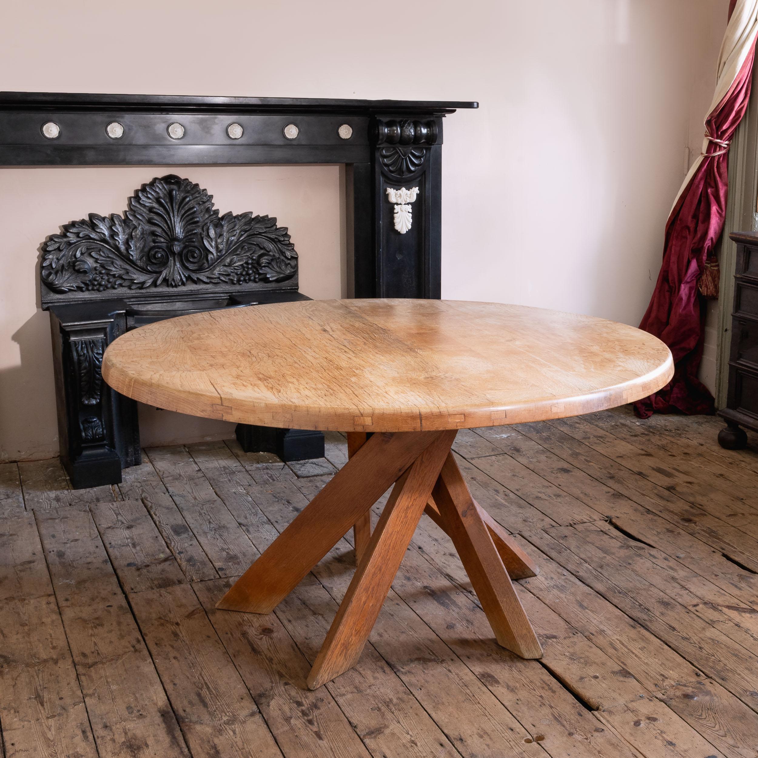 Chêne Pierre Chapo T21D Oak Dining Table en vente