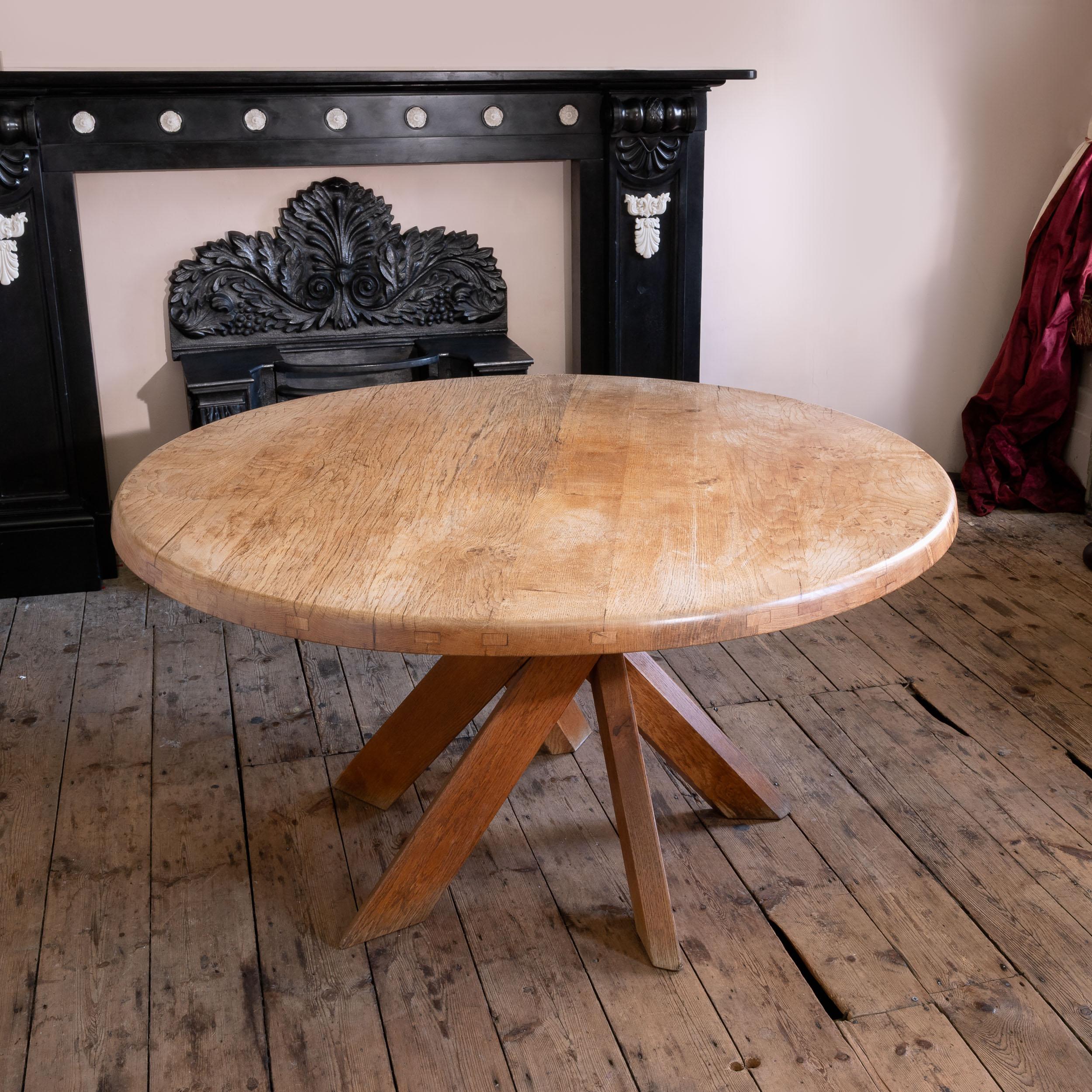 Pierre Chapo T21D Oak Dining Table en vente 1