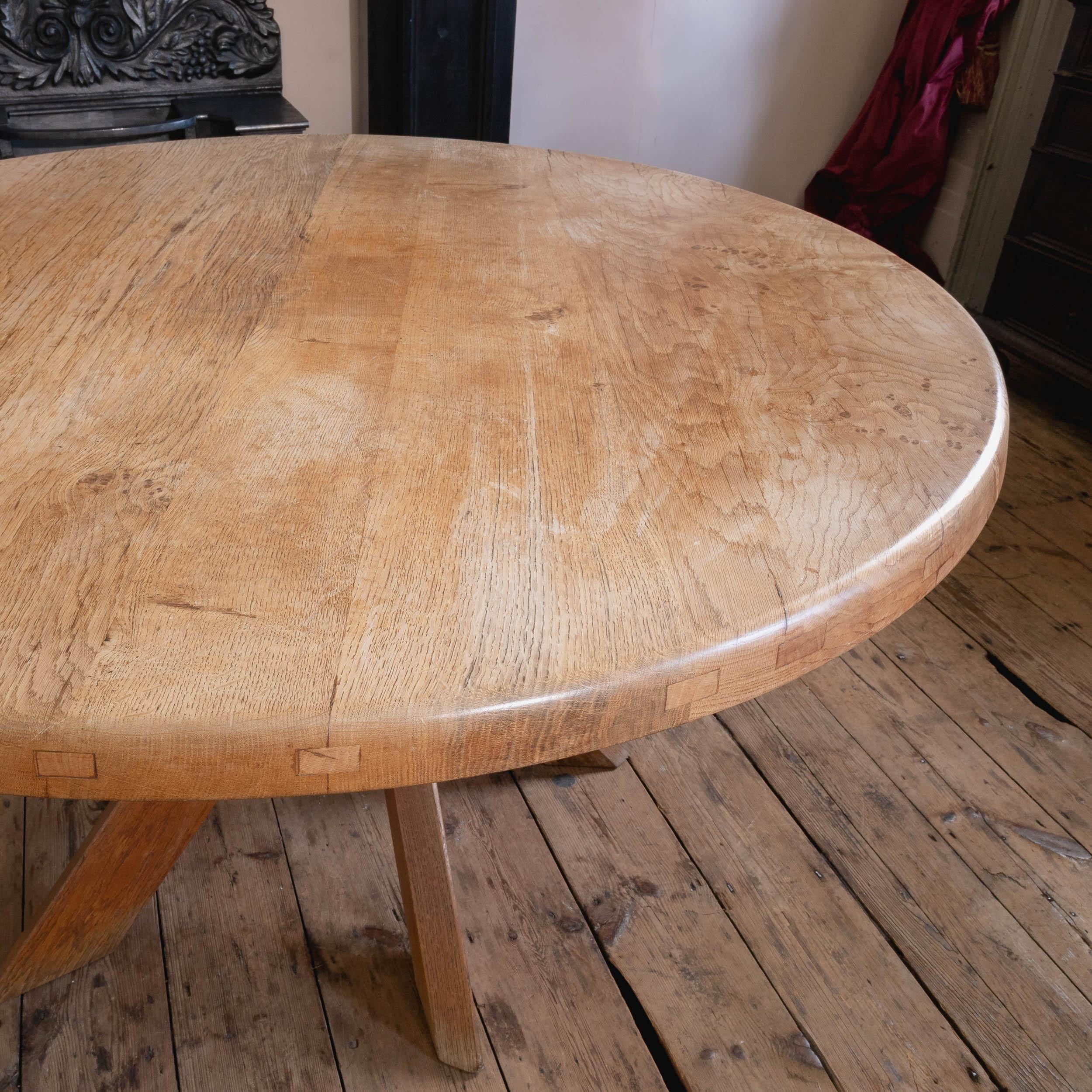 Pierre Chapo T21D Oak Dining Table en vente 2