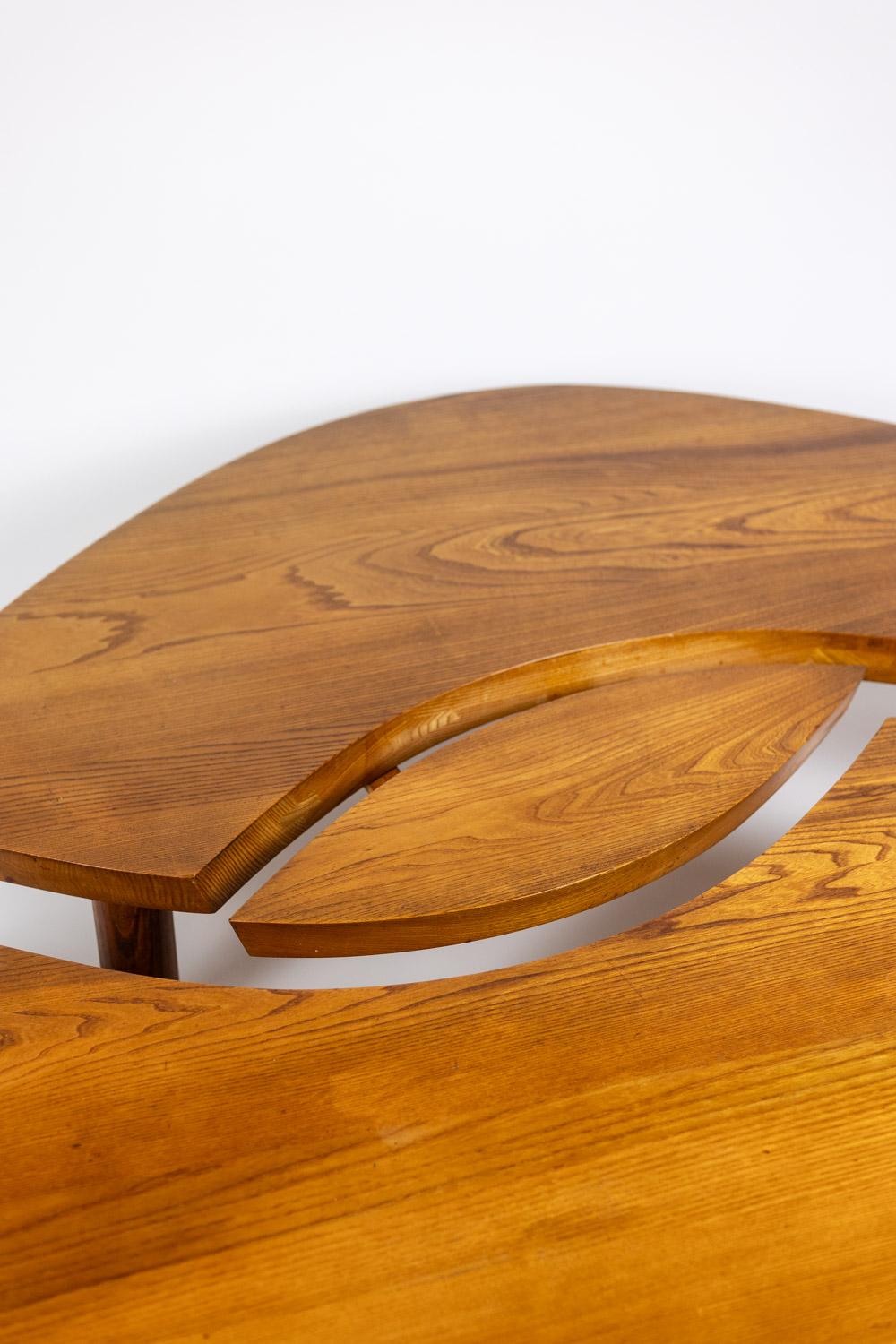 Pierre Chapo. Table basse modèle T22 C. Année 1972. en vente 5