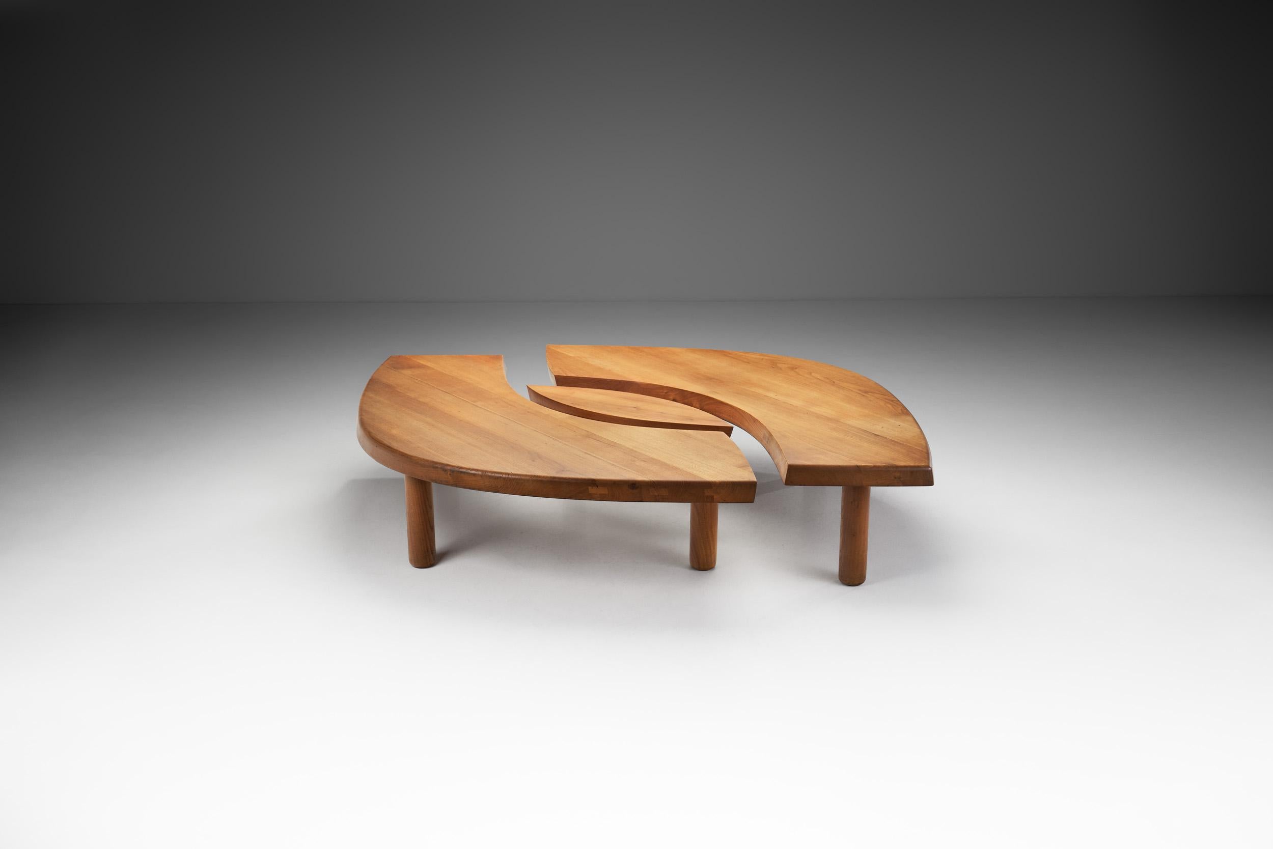 This peculiar table model is also referred to as the “Eye”. While the name needs no further explanation, the ingenious design certainly does. Pierre Chapo always paired his creative and elegant designs with impeccable craftsmanship that gained him