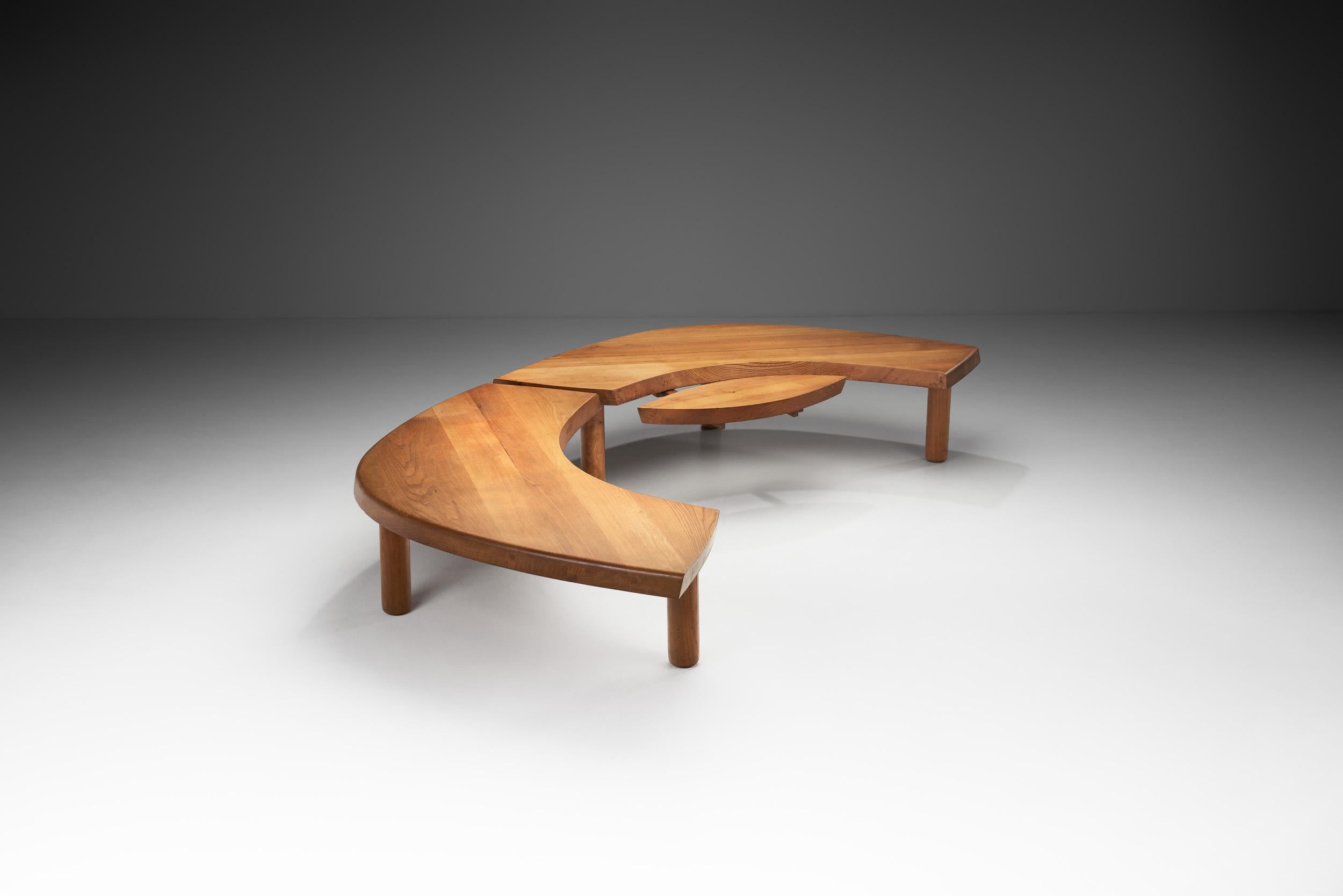 Fin du 20e siècle Table basse en orme « T22 » de Pierre Chapo, France, années 1970 en vente