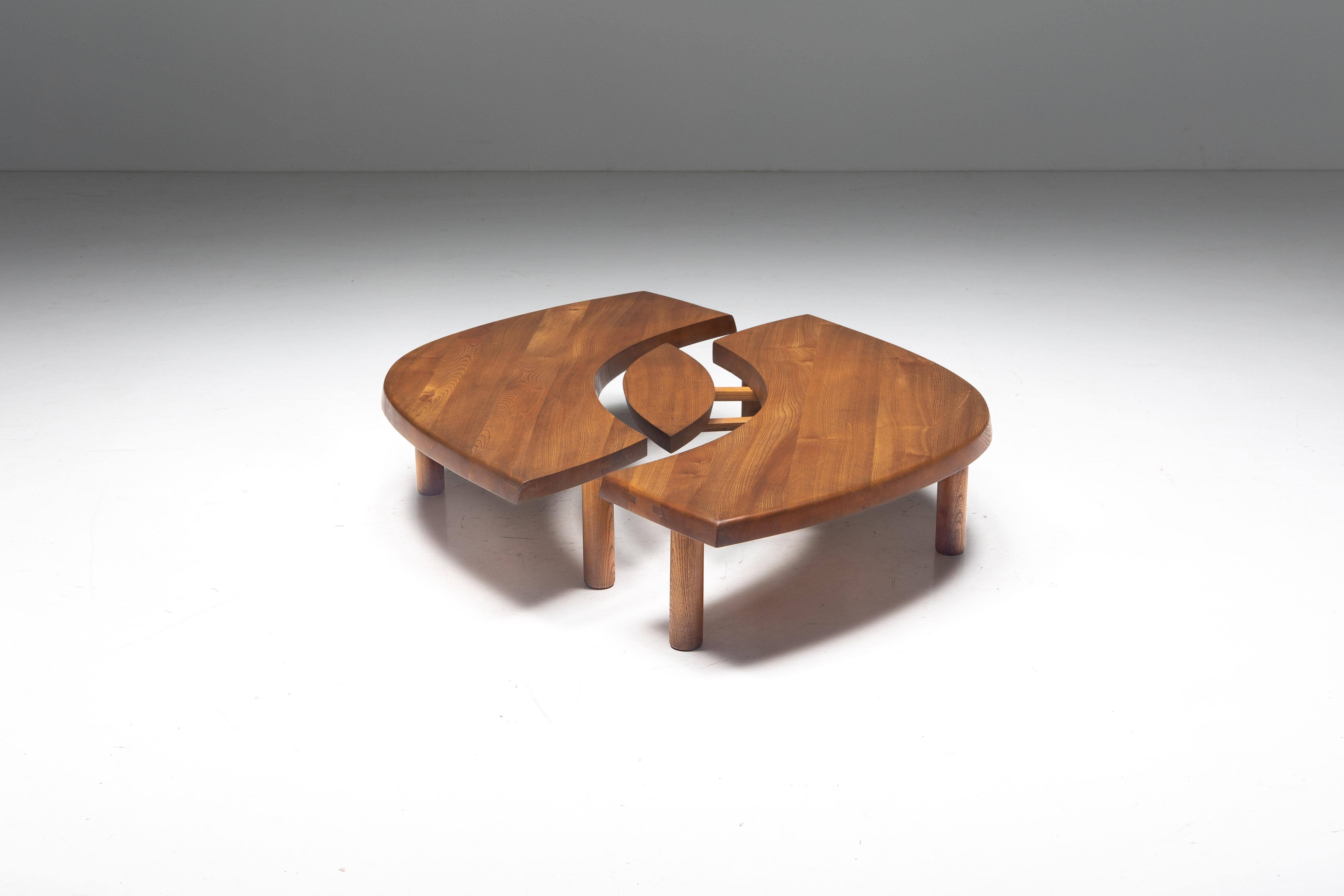 Pierre Chapo, Couchtisch „T22“, L'oeil, Frankreich, 1970er Jahre (Moderne der Mitte des Jahrhunderts) im Angebot