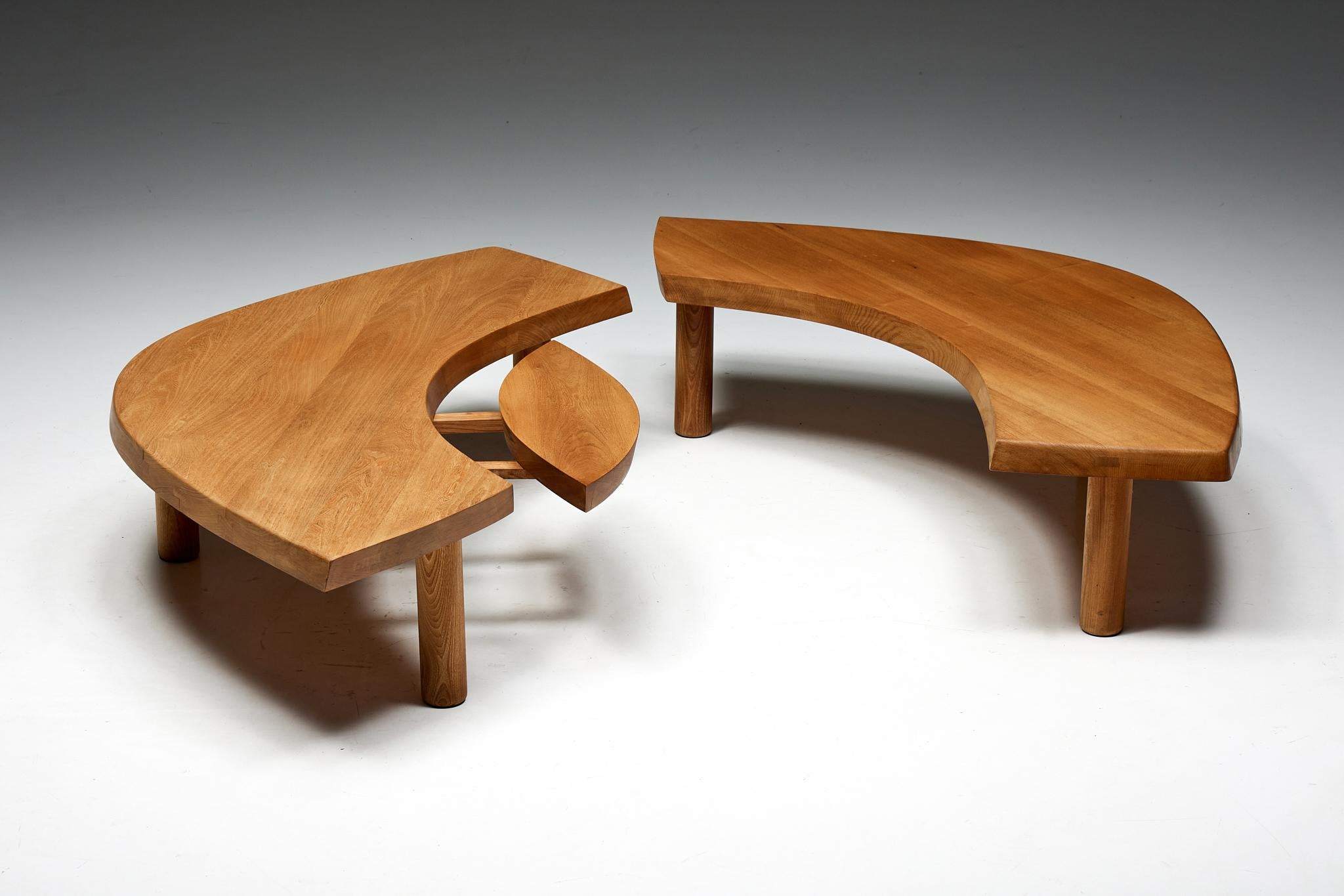 French Pierre Chapo 'T22' L'oeil Coffee Table, France, 1970s