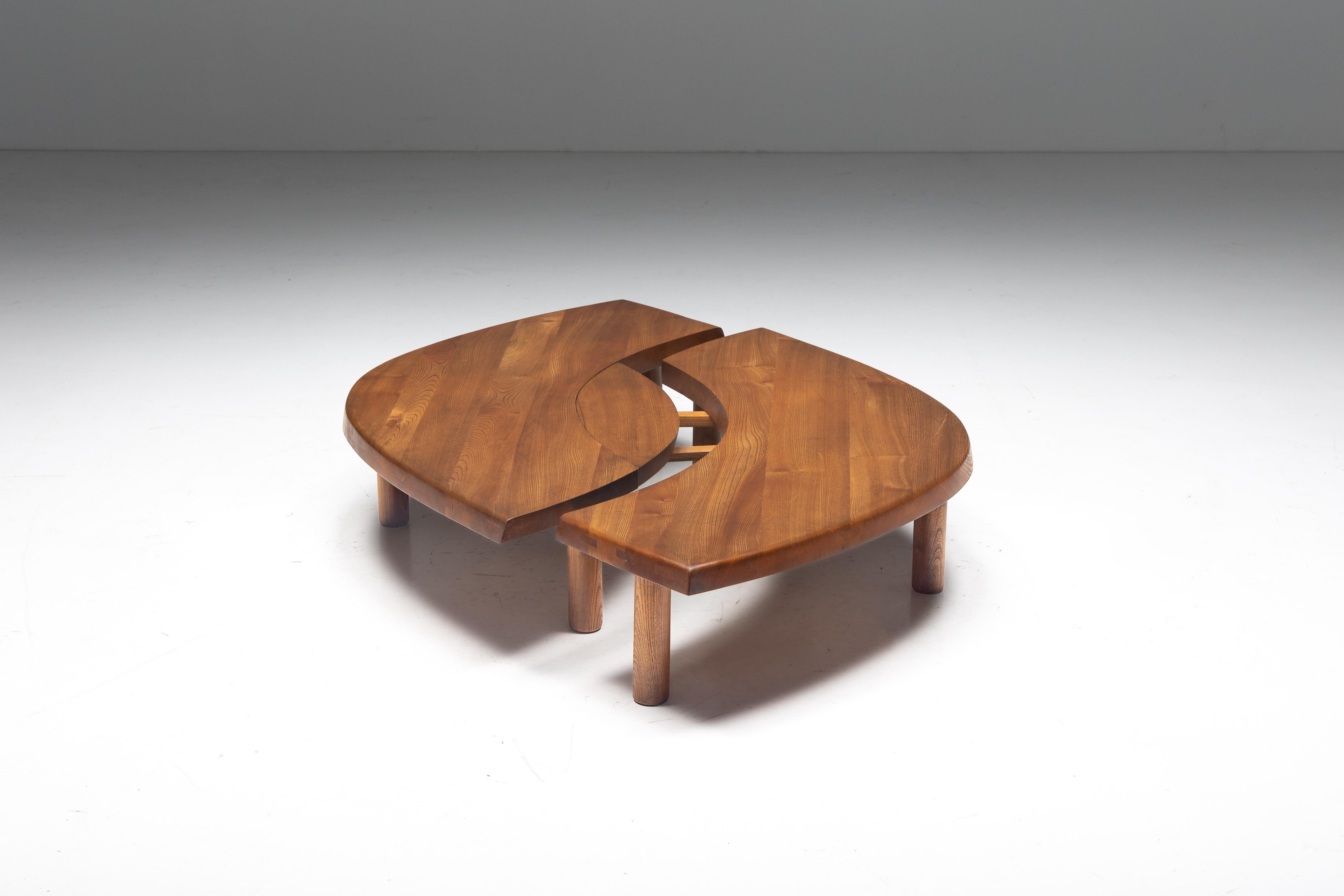Pierre Chapo, Couchtisch „T22“, L'oeil, Frankreich, 1970er Jahre (Französisch) im Angebot