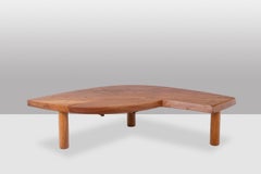 Pierre Chapo. “T22” model coffee table in elm. 1980s.