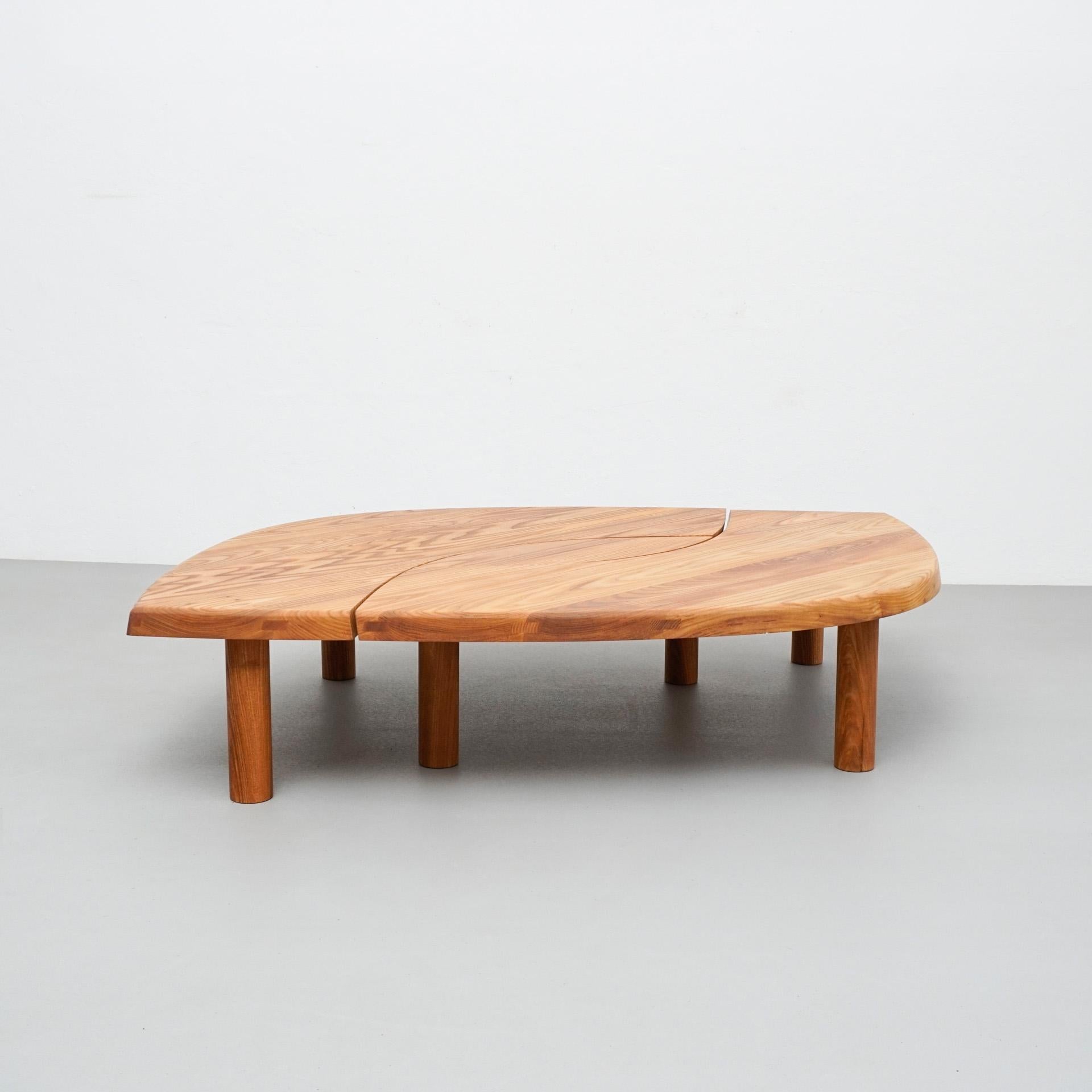 Mid-Century Modern Pierre Chapo T22 Table, Solid Elmwood