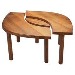 Pierre Chapo "T22 - the Eye " Elm Dining Table, France, 1970s