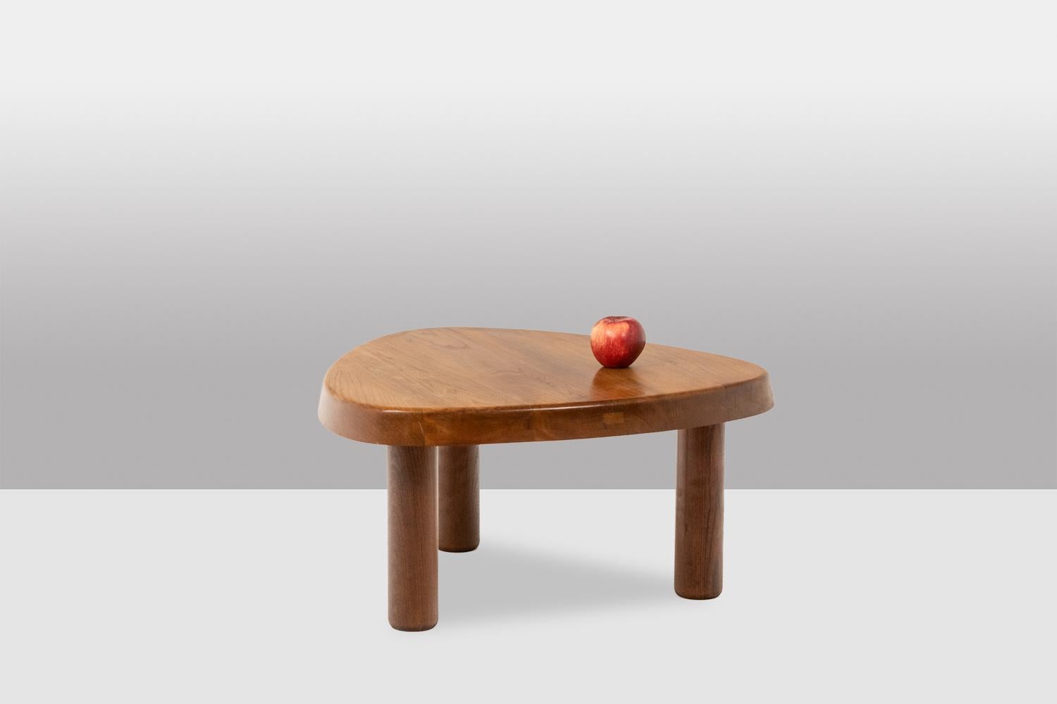 French Pierre Chapo. “T23” model coffee table. Circa 1960.