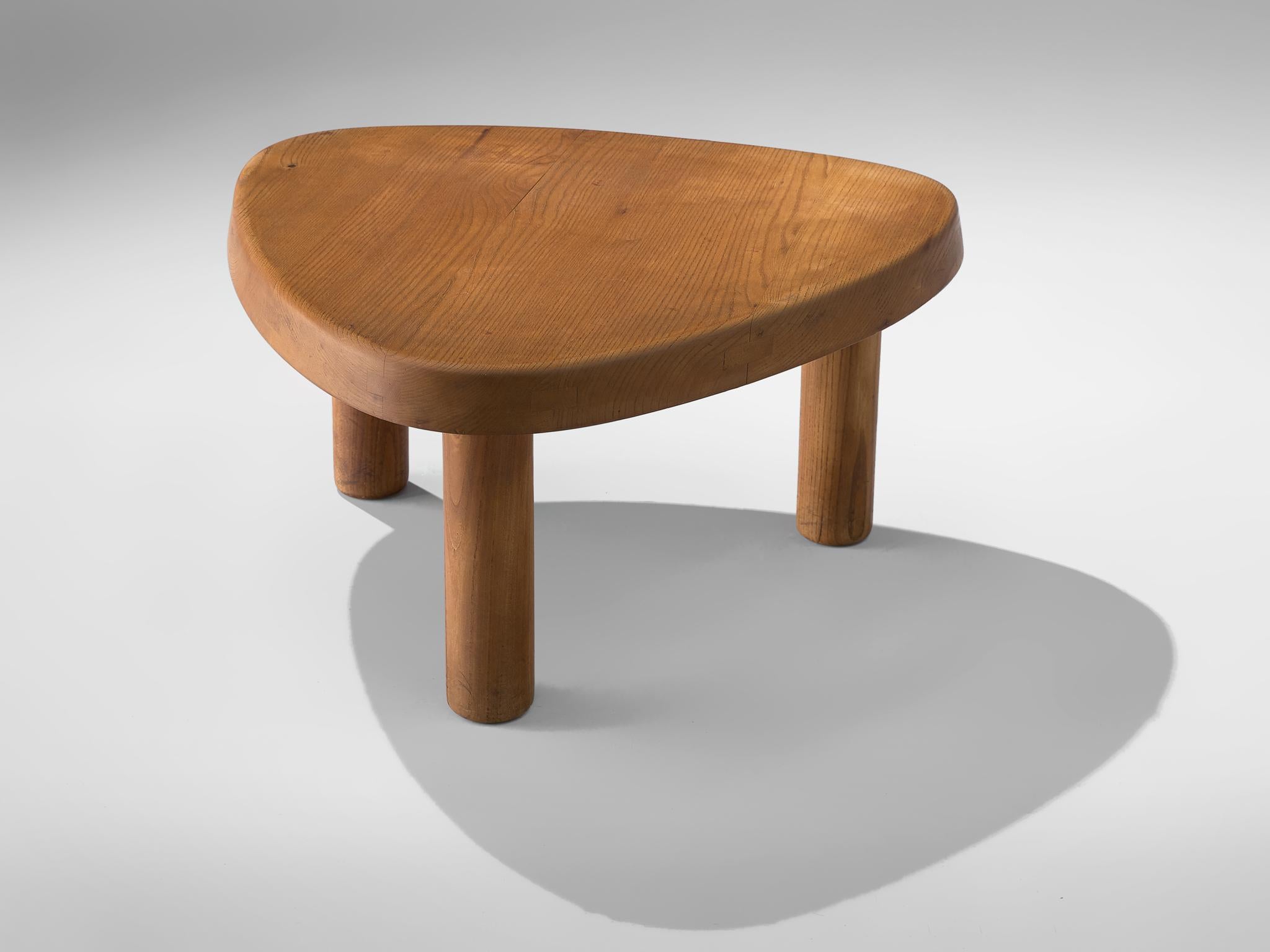 Mid-Century Modern Pierre Chapo 'T23' Side Table in Solid Elm