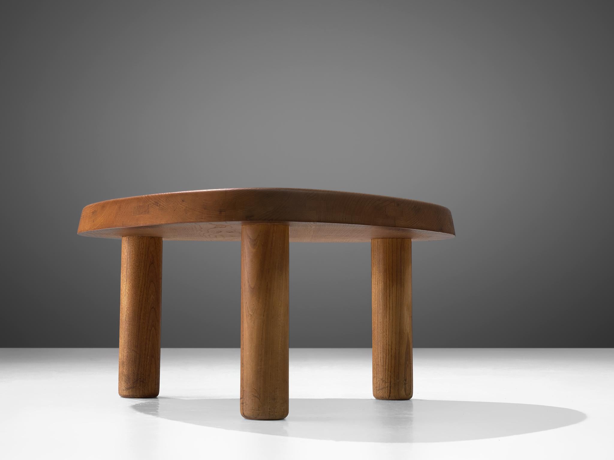 French Pierre Chapo 'T23' Side Table in Solid Elm