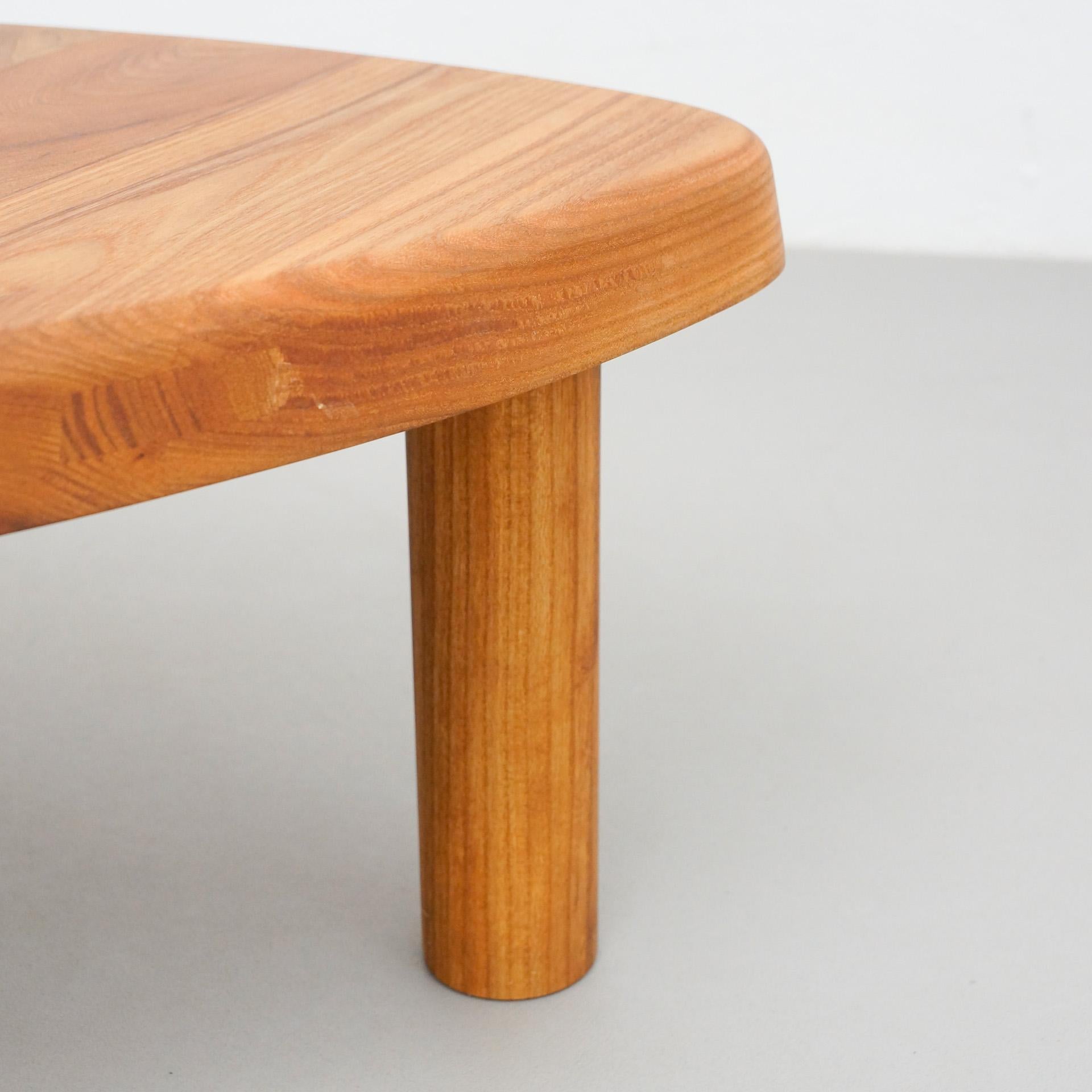 Pierre Chapo T23 Solid Elm Wood Formalist Side Table 5