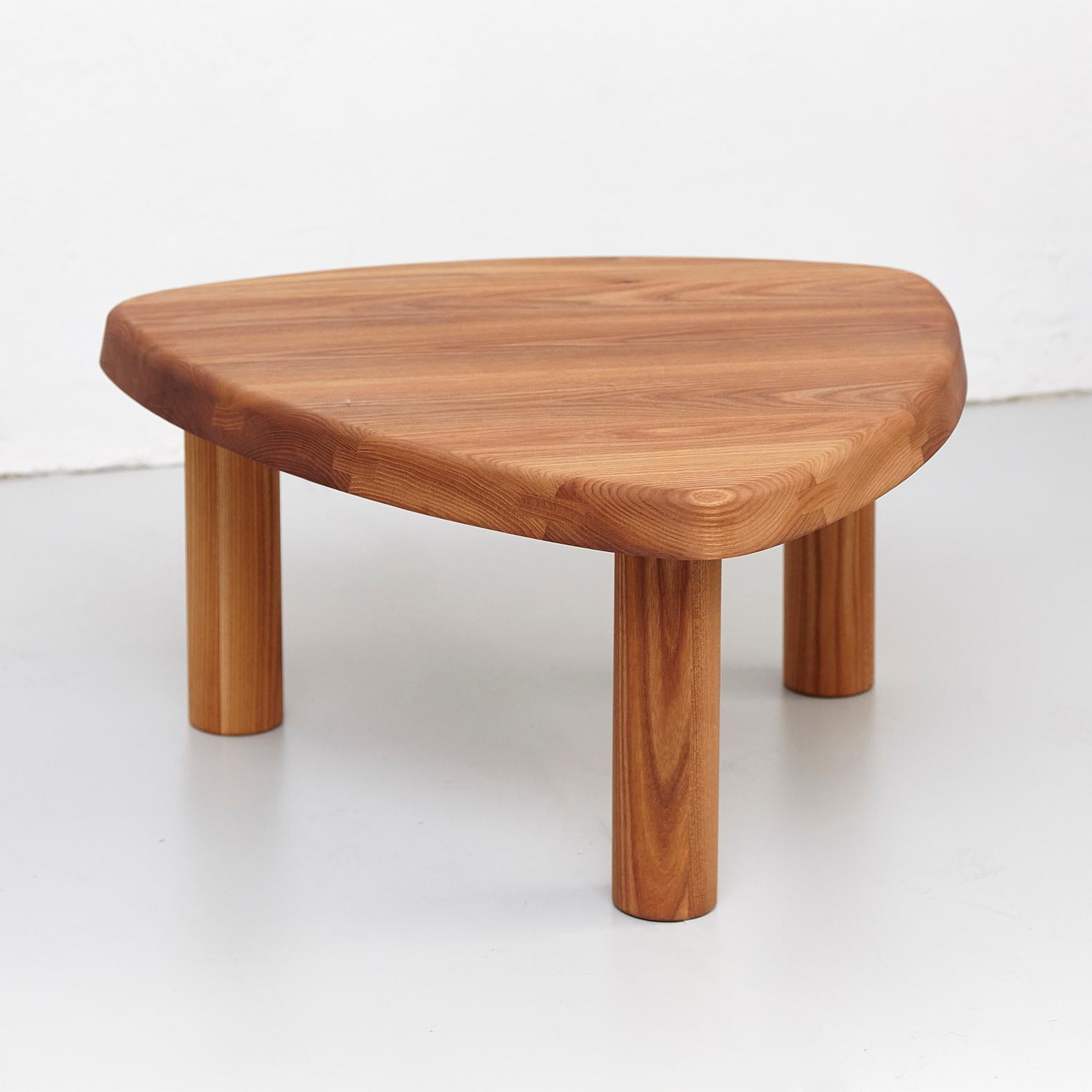 Mid-Century Modern Pierre Chapo T23 Solid Elmwood Formalist Side Table