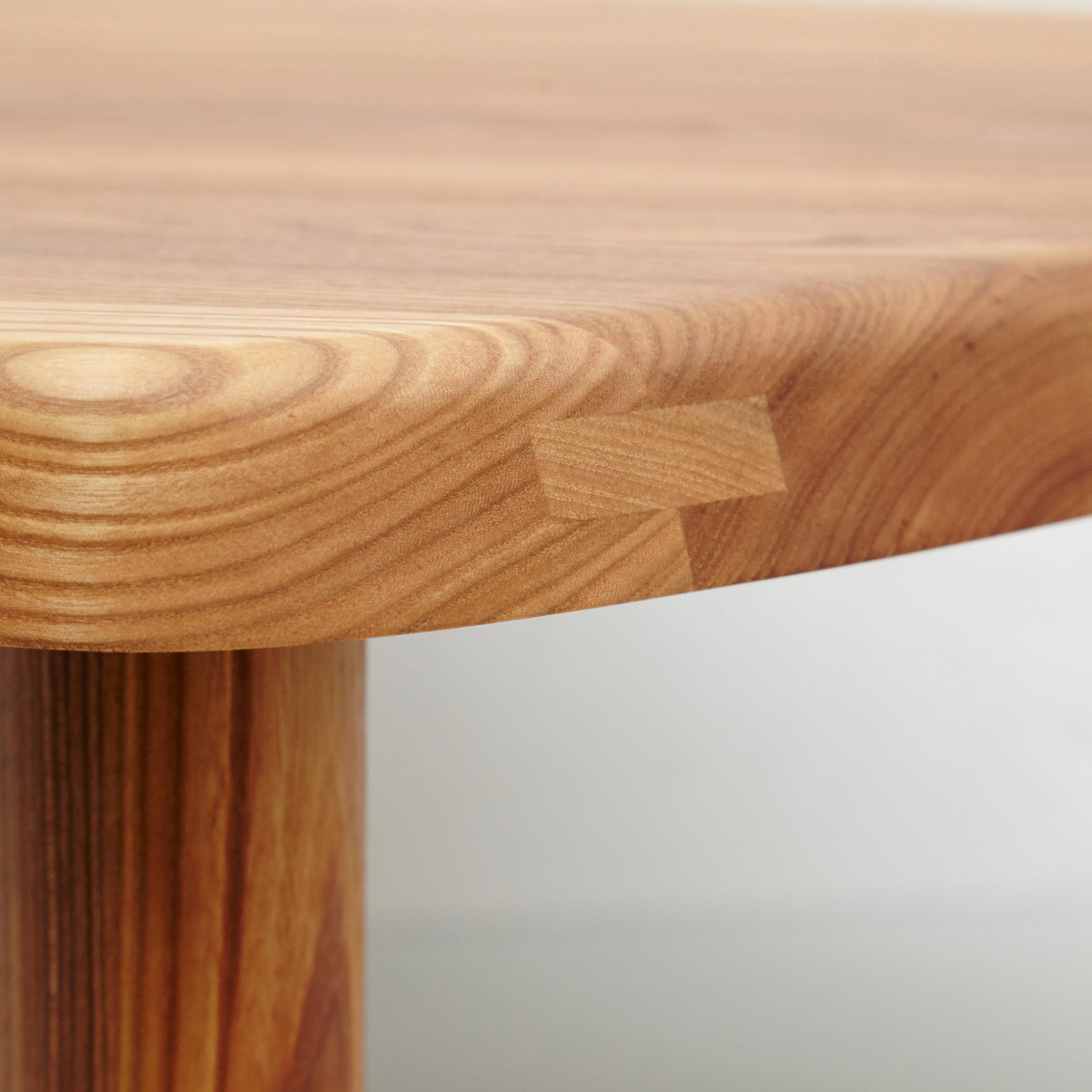 Mid-Century Modern Pierre Chapo T23 Solid Elmwood Formalist Side Table