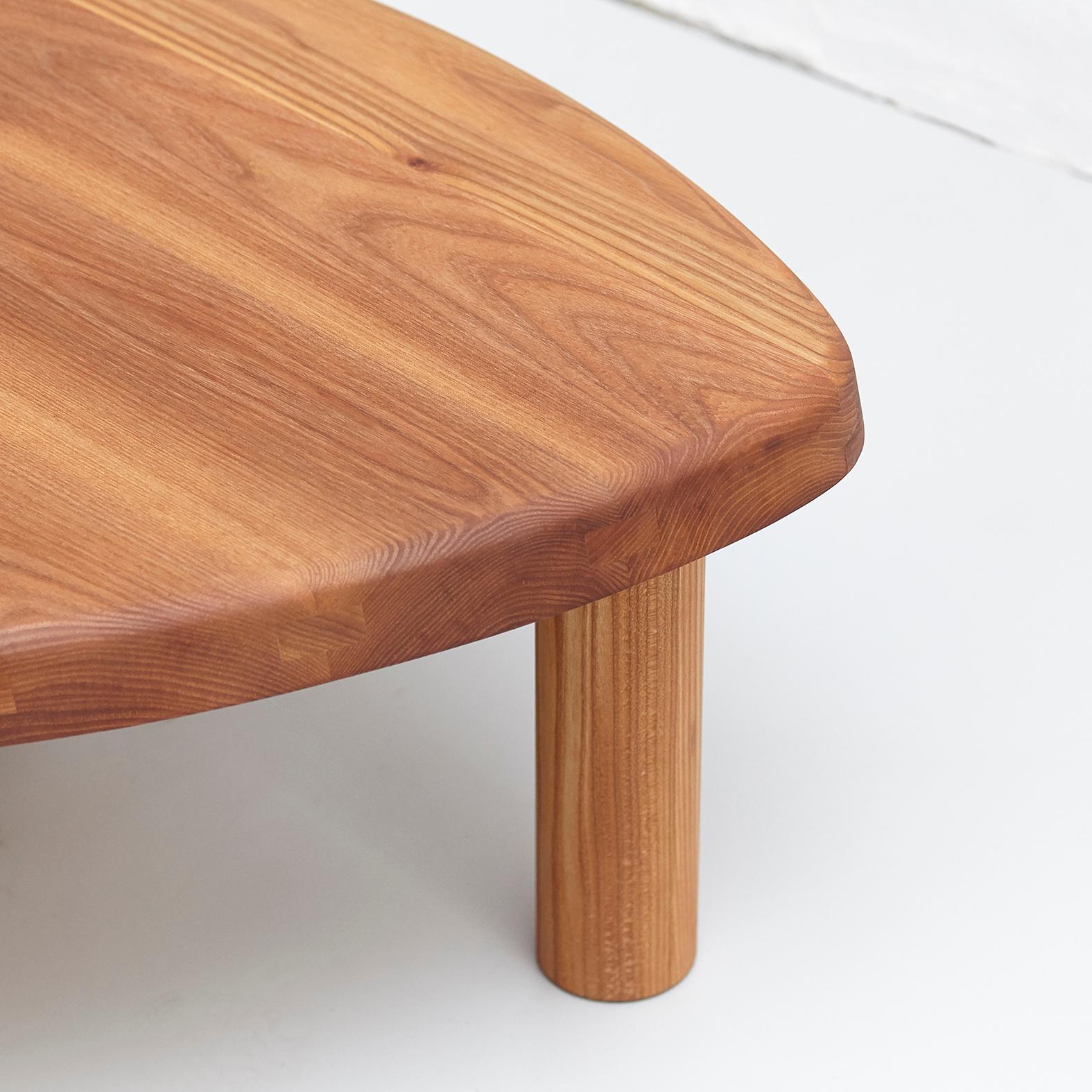 Contemporary Pierre Chapo T23 Solid Elmwood Formalist Side Table