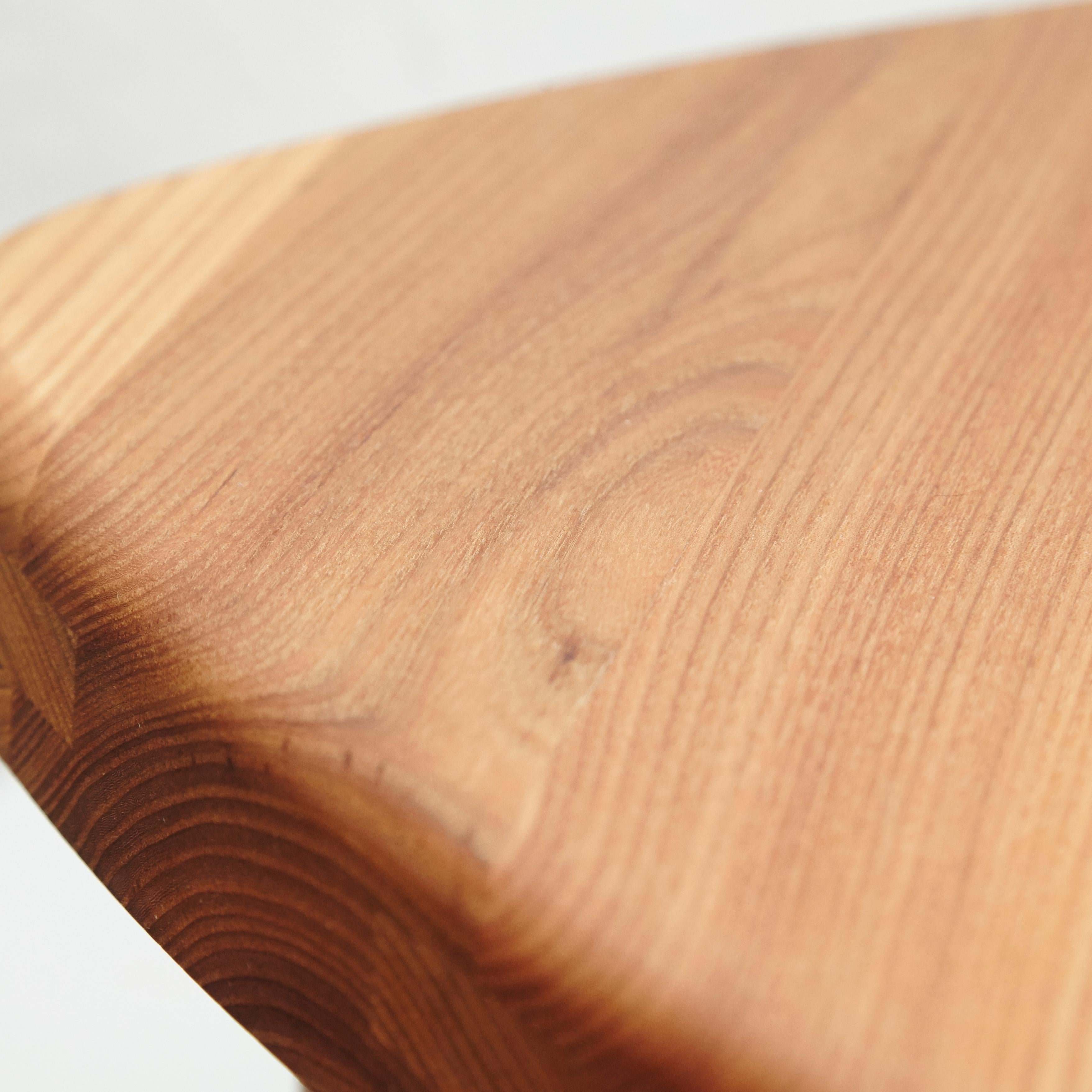 Pierre Chapo T23 Solid Elmwood Formalist Side Table In Good Condition In Barcelona, Barcelona
