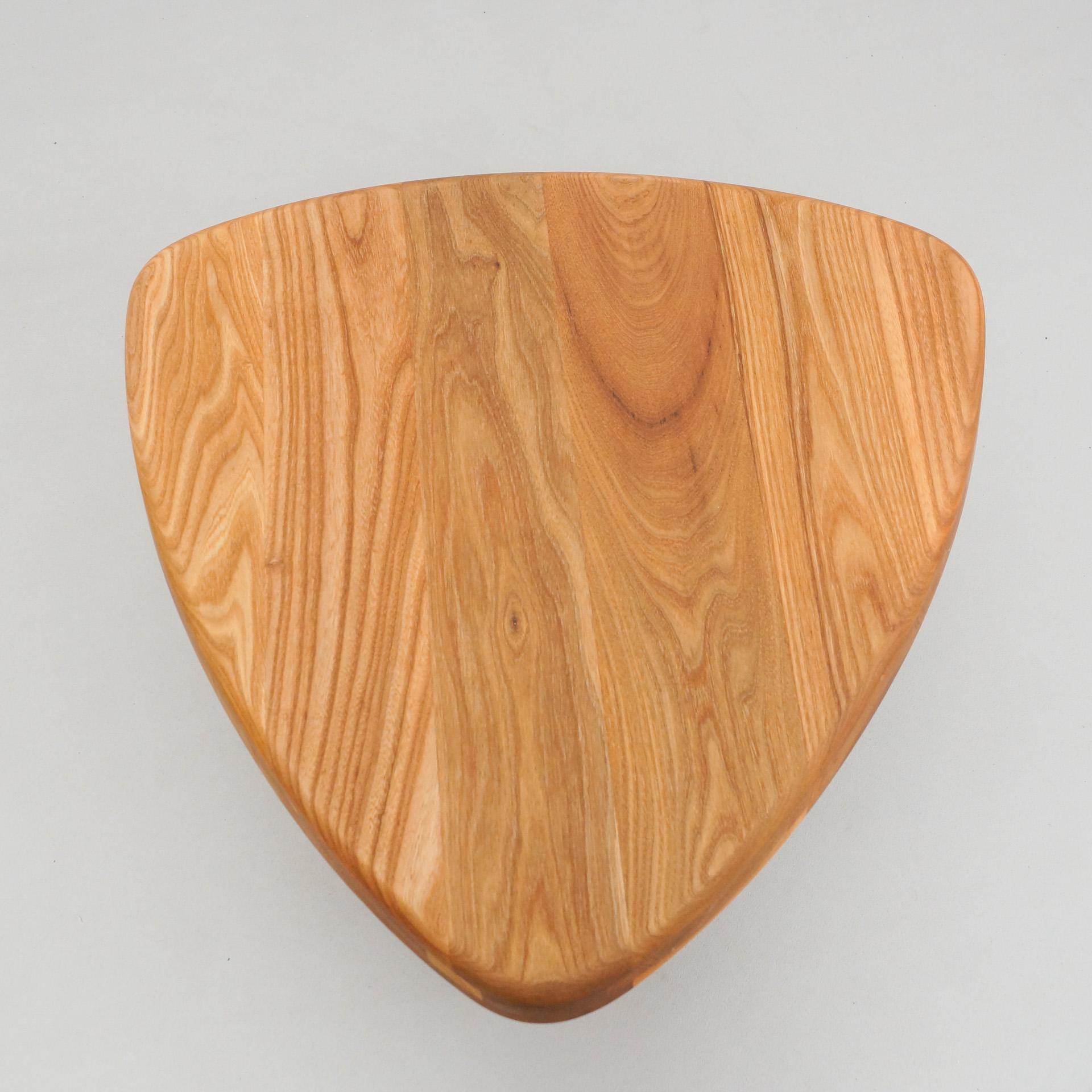 Contemporary Pierre Chapo T23 Solid Elm Wood Formalist Side Table