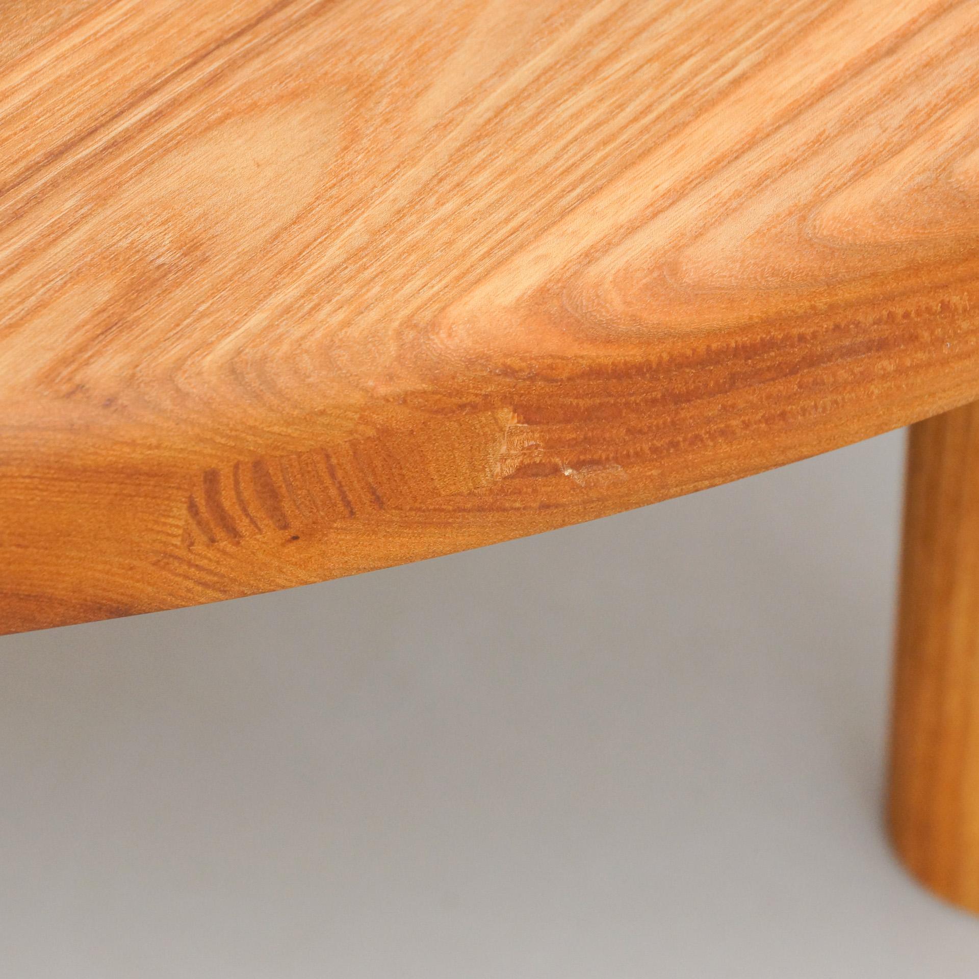 Pierre Chapo T23 Solid Elm Wood Formalist Side Table 1