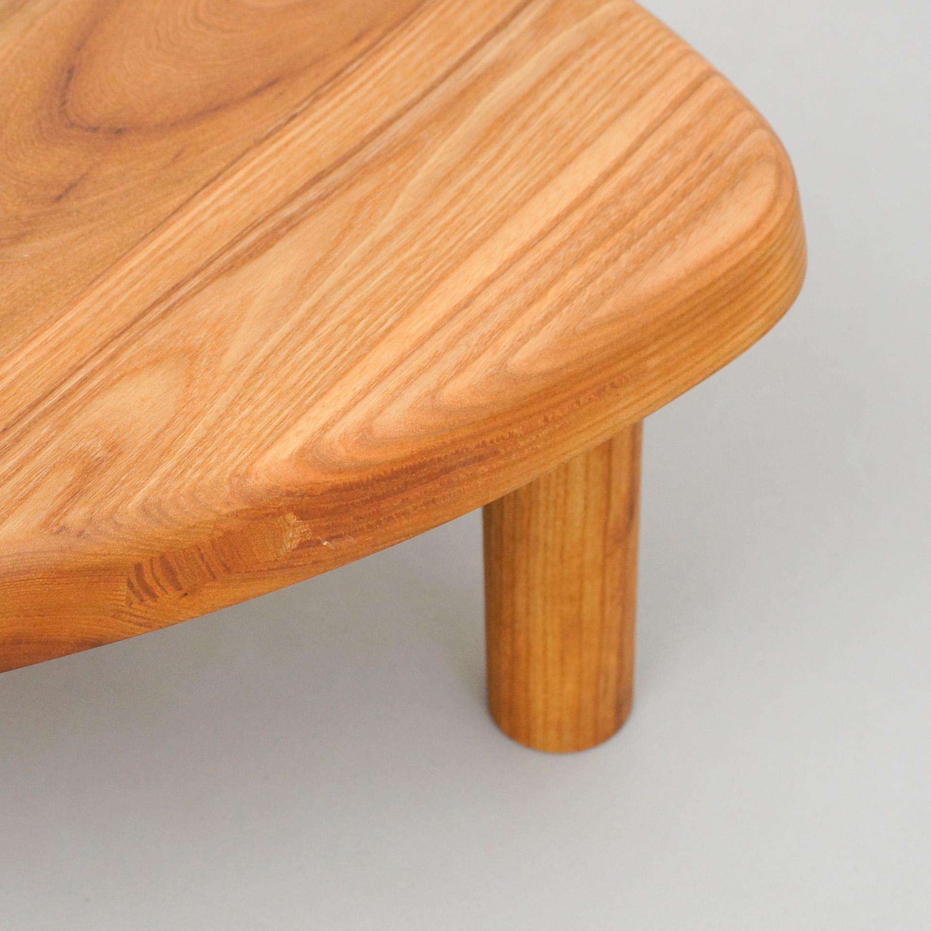 Pierre Chapo T23 Solid Elm Wood Formalist Side Table 2