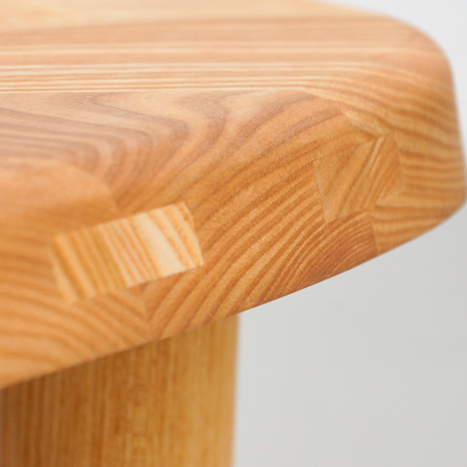 Pierre Chapo T23 Solid Elm Wood Formalist Side Table 1