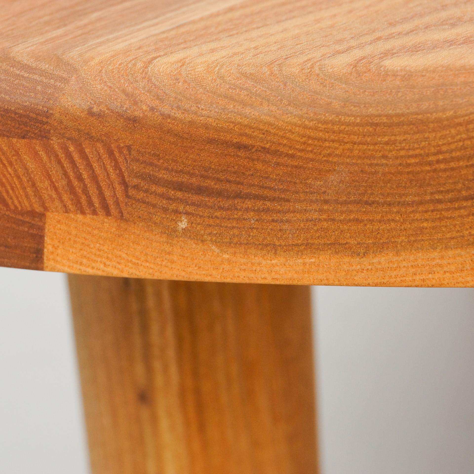 Pierre Chapo T23 Solid Elm Wood Formalist Side Table 3