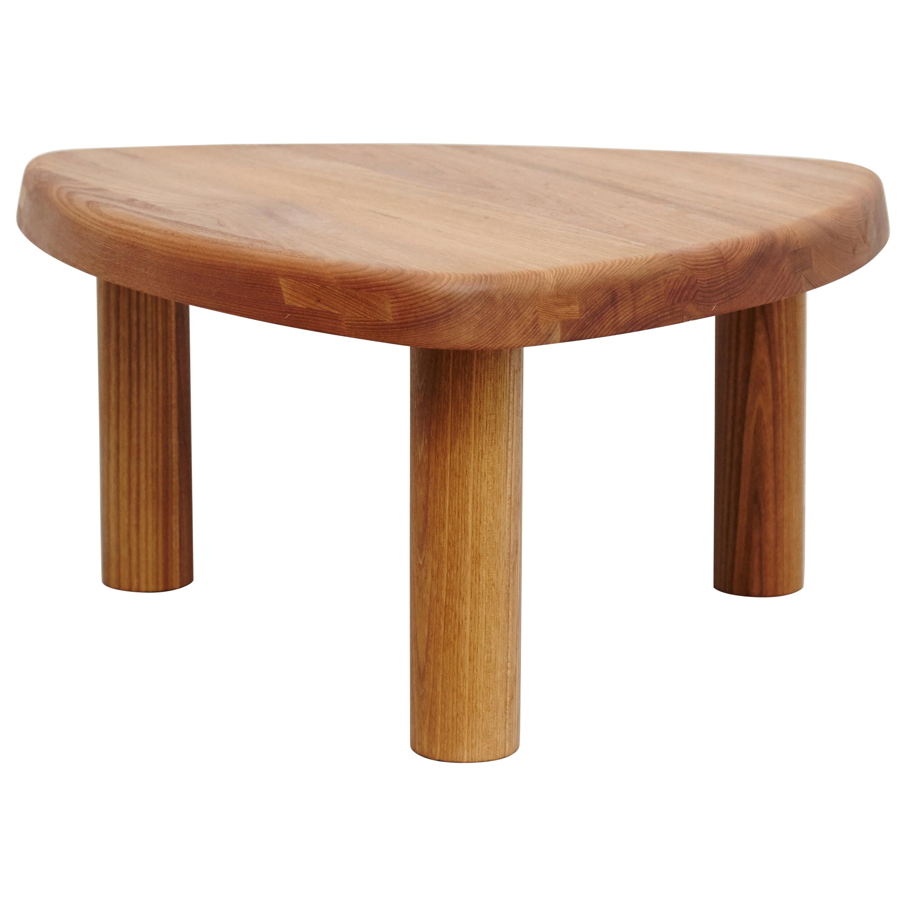 Pierre Chapo T23 Solid Elm Wood Formalist Side Table