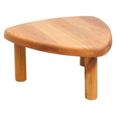 Pierre Chapo T23 Solid Elm Wood Formalist Side Table