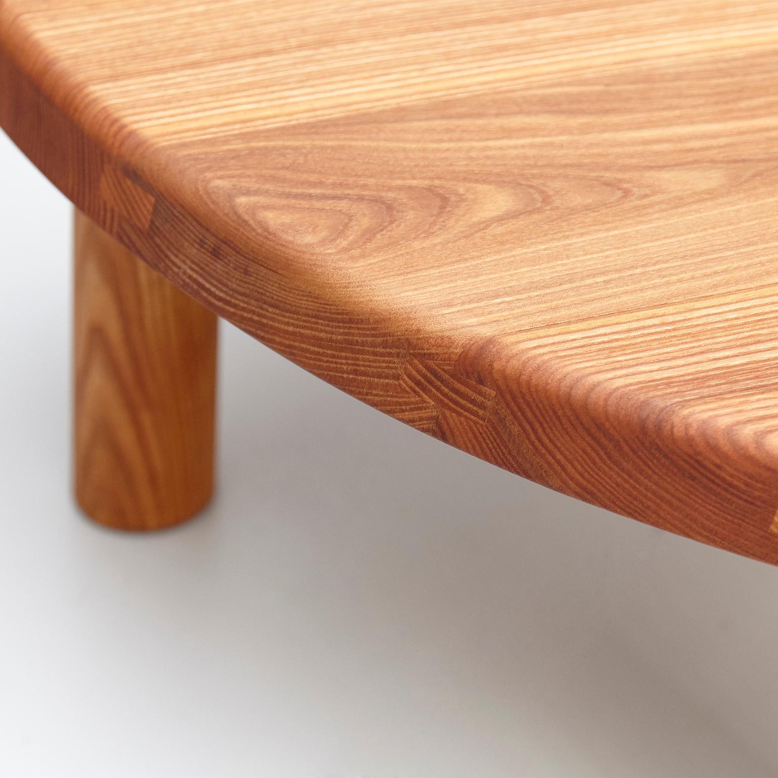 Pierre Chapo T23 Solid Elm Wood Formalist Side Table 4