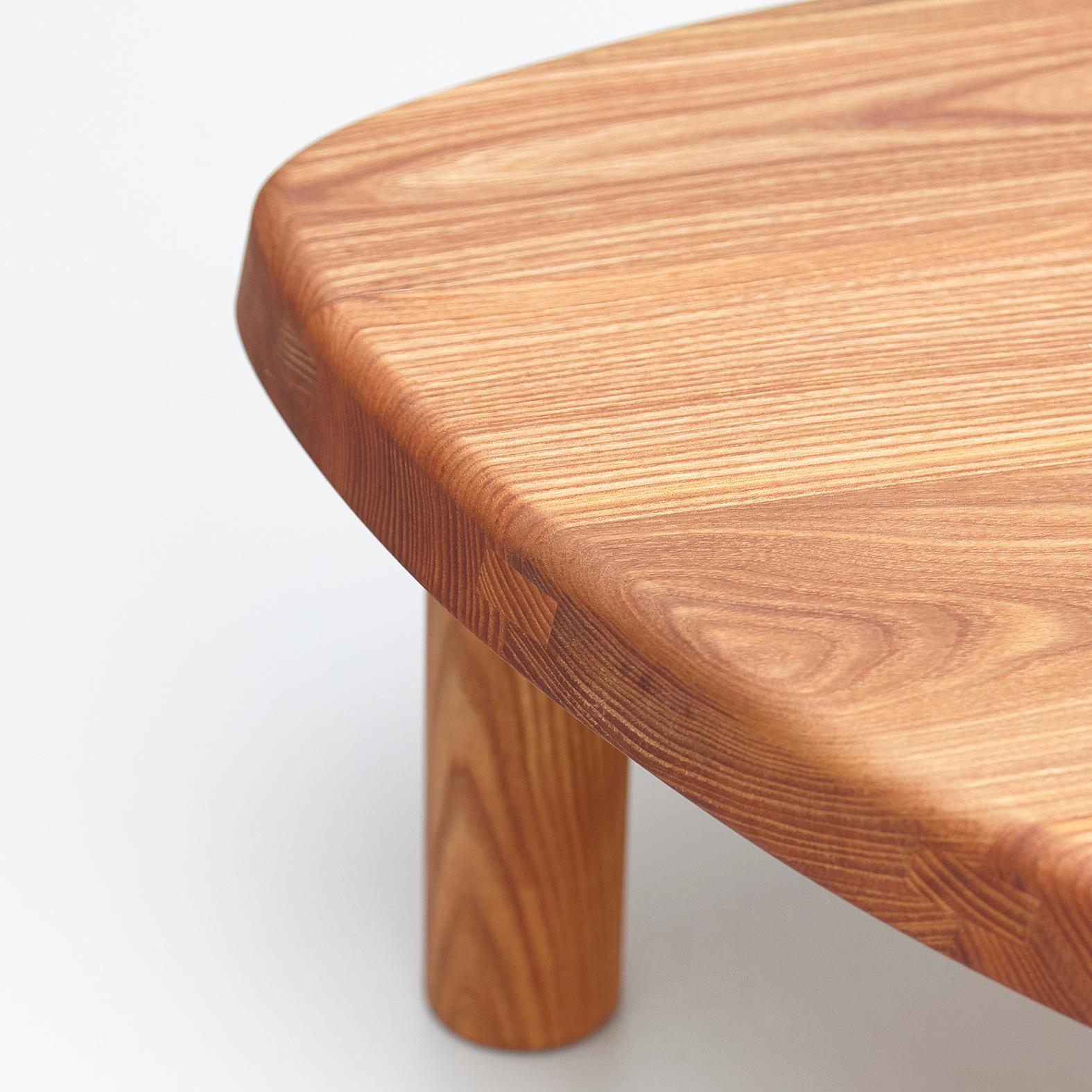 Pierre Chapo T23 Solid Elm Wood Formalist Side Table 5